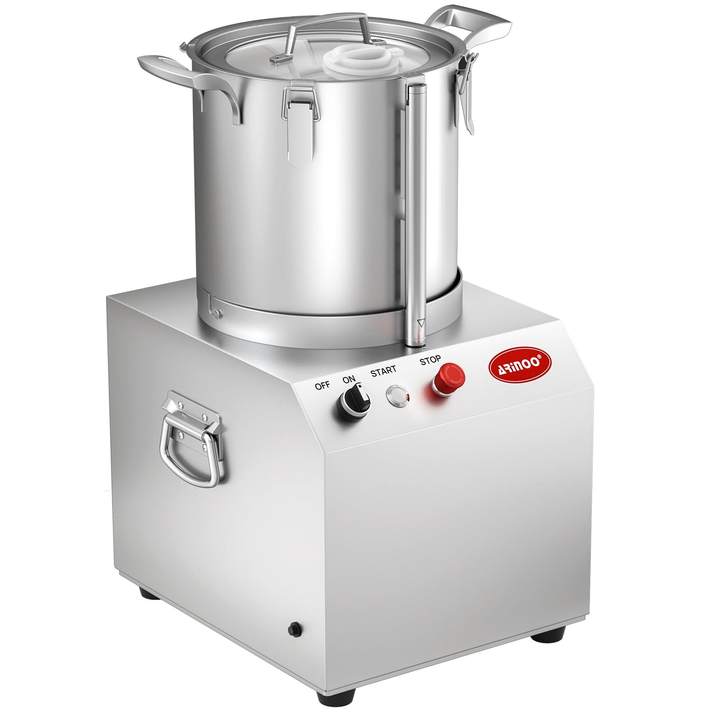 ARINOO 10.6 Commercial Electric Food Processor, 1.5HP Stainless Steel Food Cutter &Vegetable Chopper,for Meat, Vegetables, Nuts, Grains,Restaurants, Farms and Food Preparation