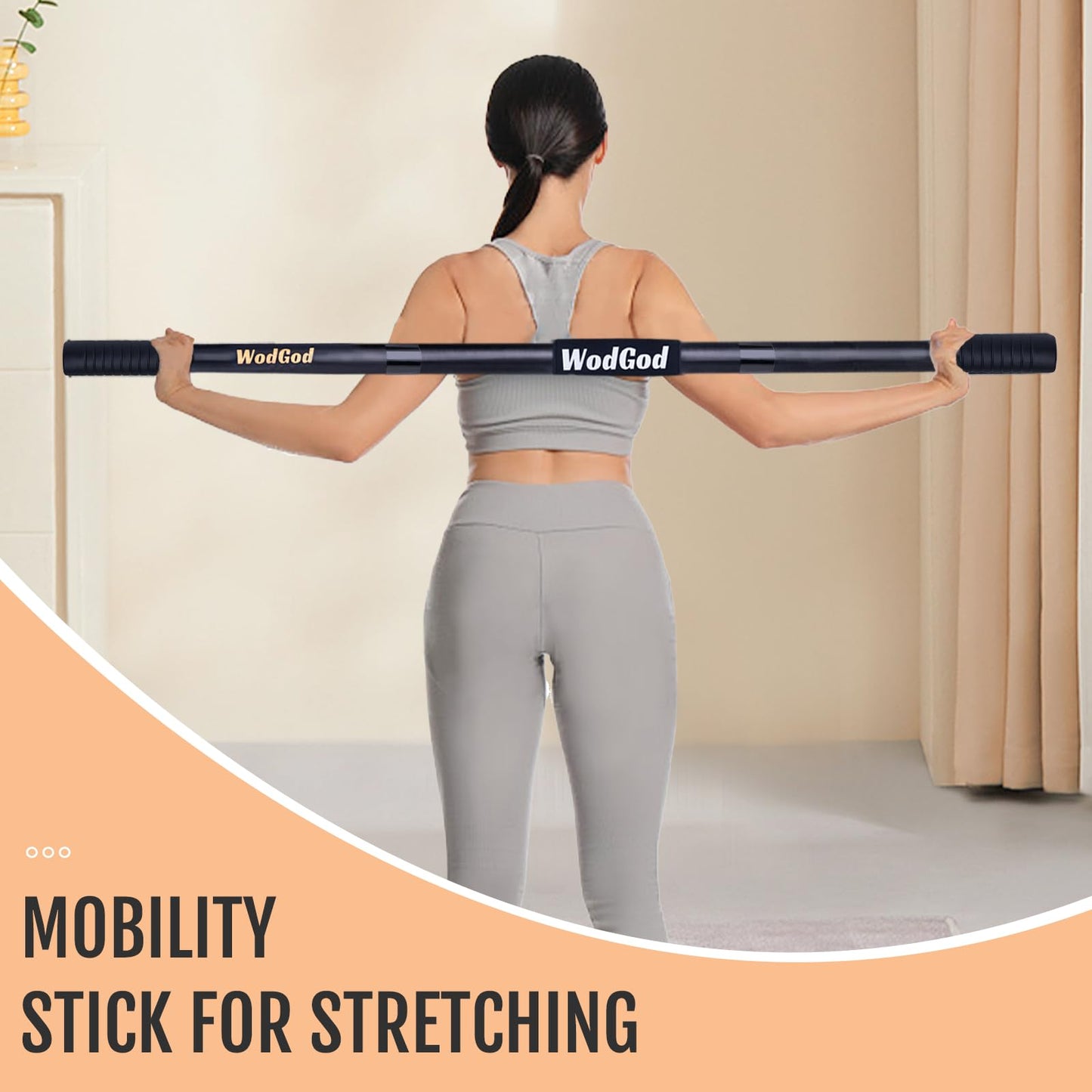 Wooden Yoga Stick,5 Ft Mobility Stick,Adjustable Stretching Stick,Portable Splicable Exercise Stick,Exercise Pole For Balance,Flexibility And Mobility,Stretch Stick,Stick Mobility Training Stick