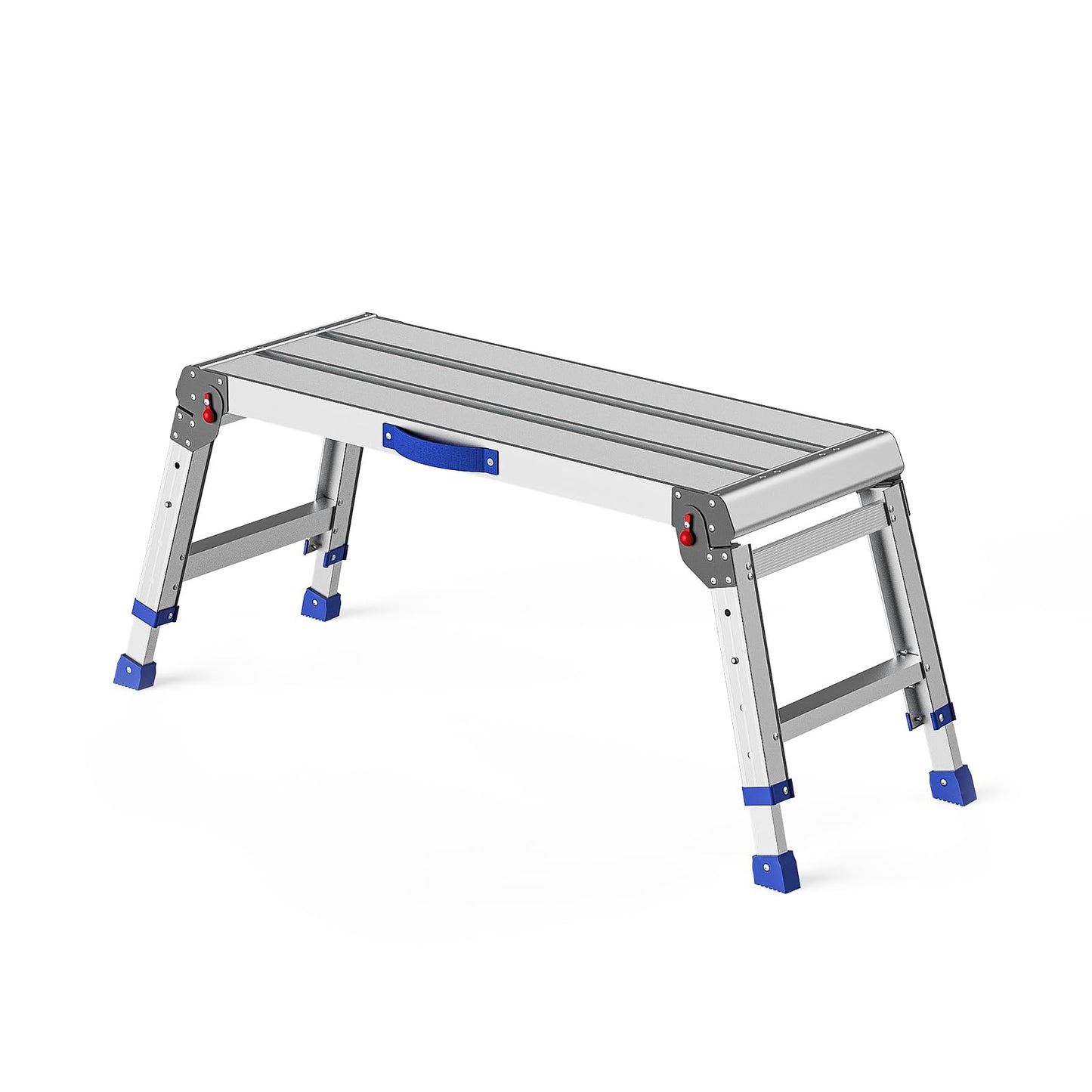 Loyoda Work Platform for Adults, Aluminum Foldable Long Step Stool Adjustable Height, Lightweight and Durable Portable Outdoor Aluminum Step Ladder, Maximum Load Capacity of 800 Pounds.