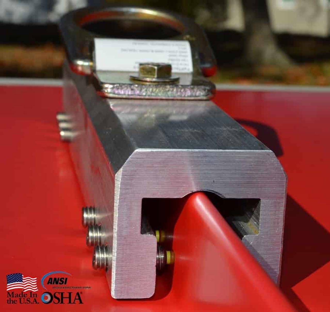 Nylon-Tipped SSRA1 Standing Seam Roof Anchor β OSHA Compliant Fall Protection | Fits Most Standing Seam Metal Roofs | Removable, Reusable Anchor Point with Nylon-Tipped Set Screws | Made in USA