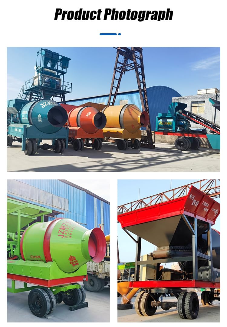 Industrial Concrete Batching Plant, Steel Construction, Electric Powered, Dual-Shaft Mixer, Customizable Color, with Concrete Pump, for Bridges and Highways