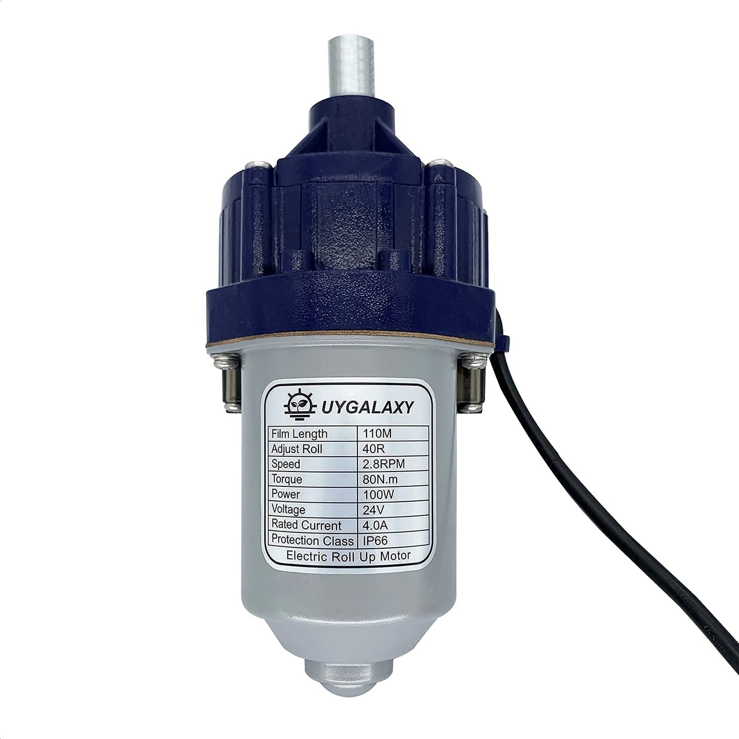 UYGALAXY Greenhouse Film Roll Up Motors with Limit Switch and Creeper (2 Packs) + Transformer Controller Electric Box (AC110V to DC24V) for Poultry,Nursery Ventilation kit, Automatic Venting