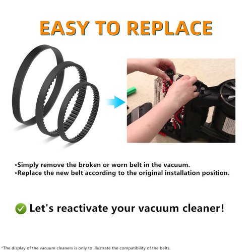 JEDELEOS Replacement Belt Set for Bissell ProHeat 2X Revolution Pet Carpet Cleaner Model 1548 1551 1551W 1550 Series, Replace Parts 1606419, 1606418 and 1606428
