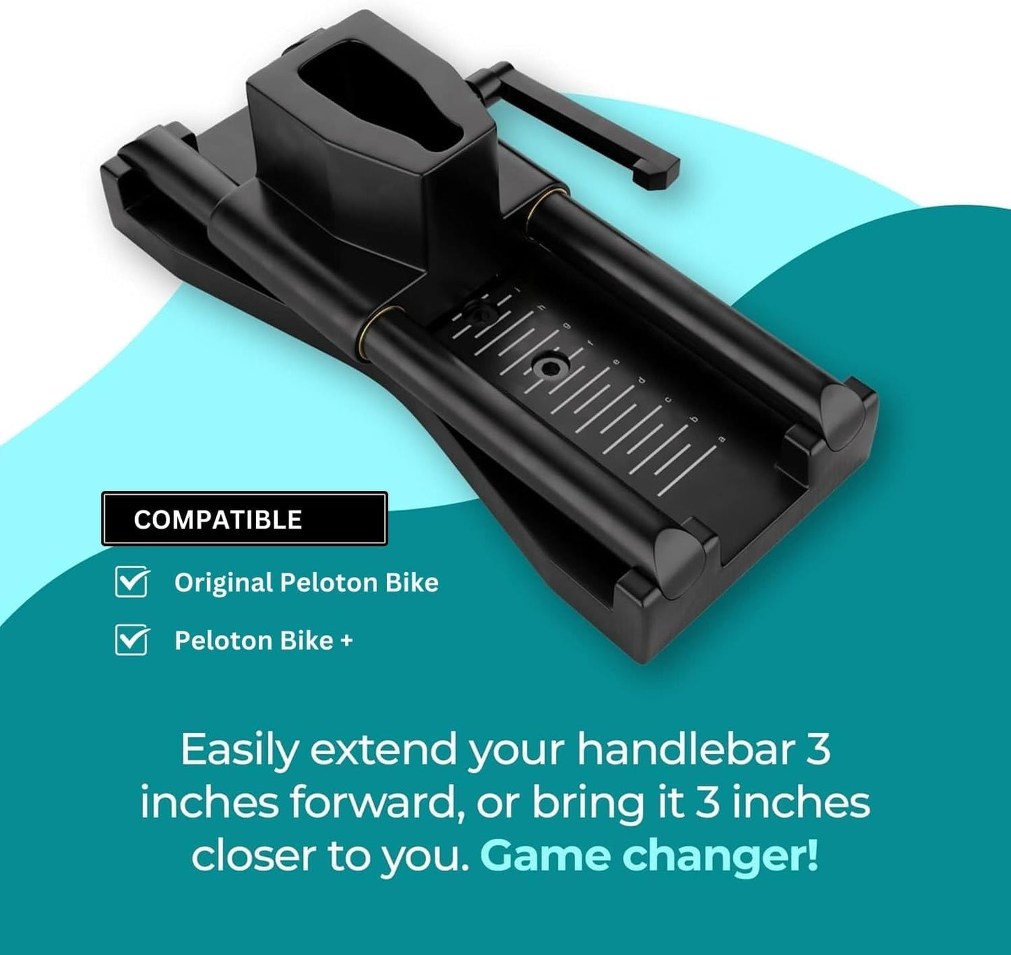 SELINA® Handlebar Adjuster Compatible with The Peloton Bike and Bike + | Ride with Better Posture - No More Back, Neck and Shoulder Pain | Handlebar Extender Compatible with all Peloton Bike Models