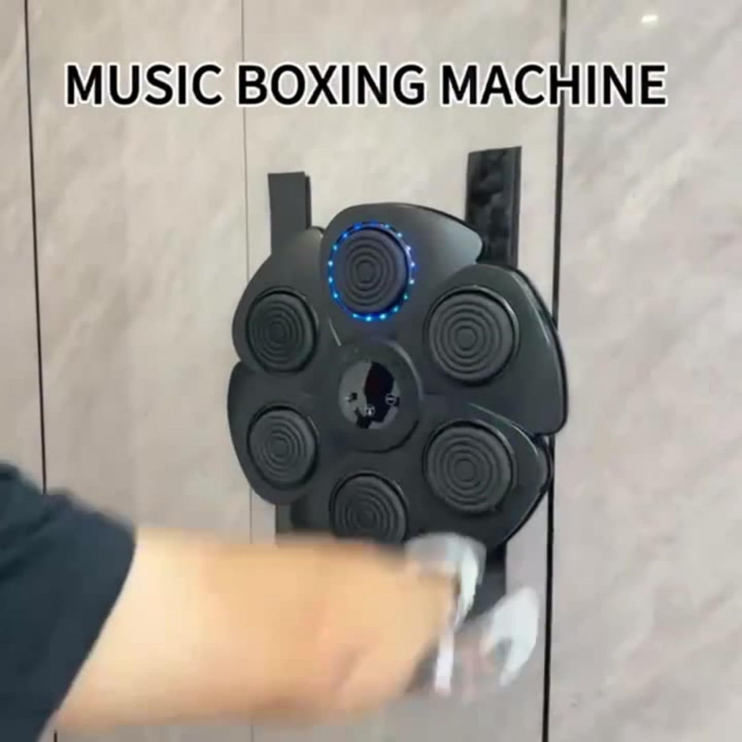 Workout Smart Bluetooth Music Boxing Machine Wall Mounted Interactive Punching Pad with Boxing Gloves Reaction Speed Training Improve Hand Eye Coordination Fun Fitness Wholesale for Adults and Child
