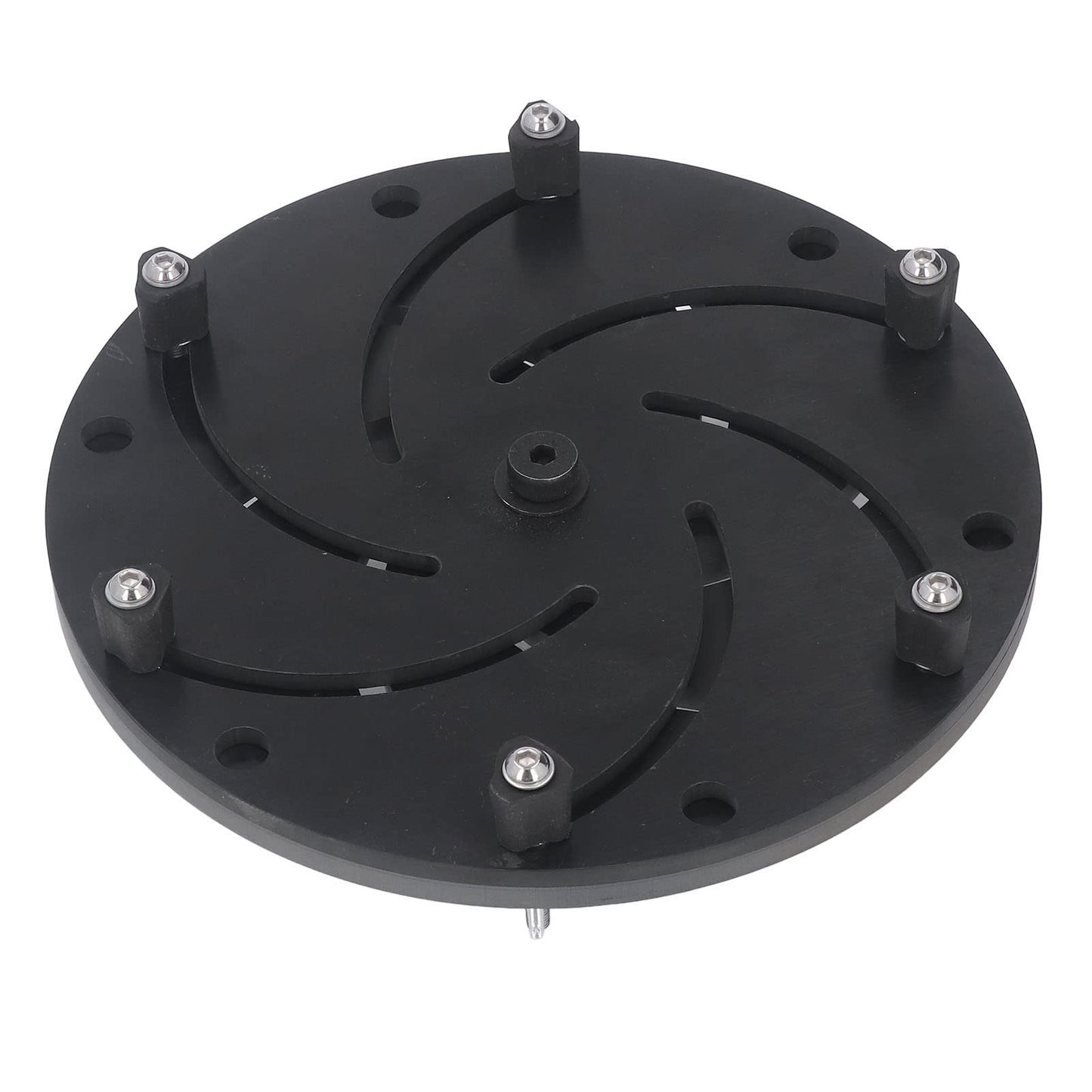 Longworth Chuck, Self Centering Wood Lathe Chuck with Aluminum Alloy Construction for Woodworking Bowl and Plate Turning Black 250mm