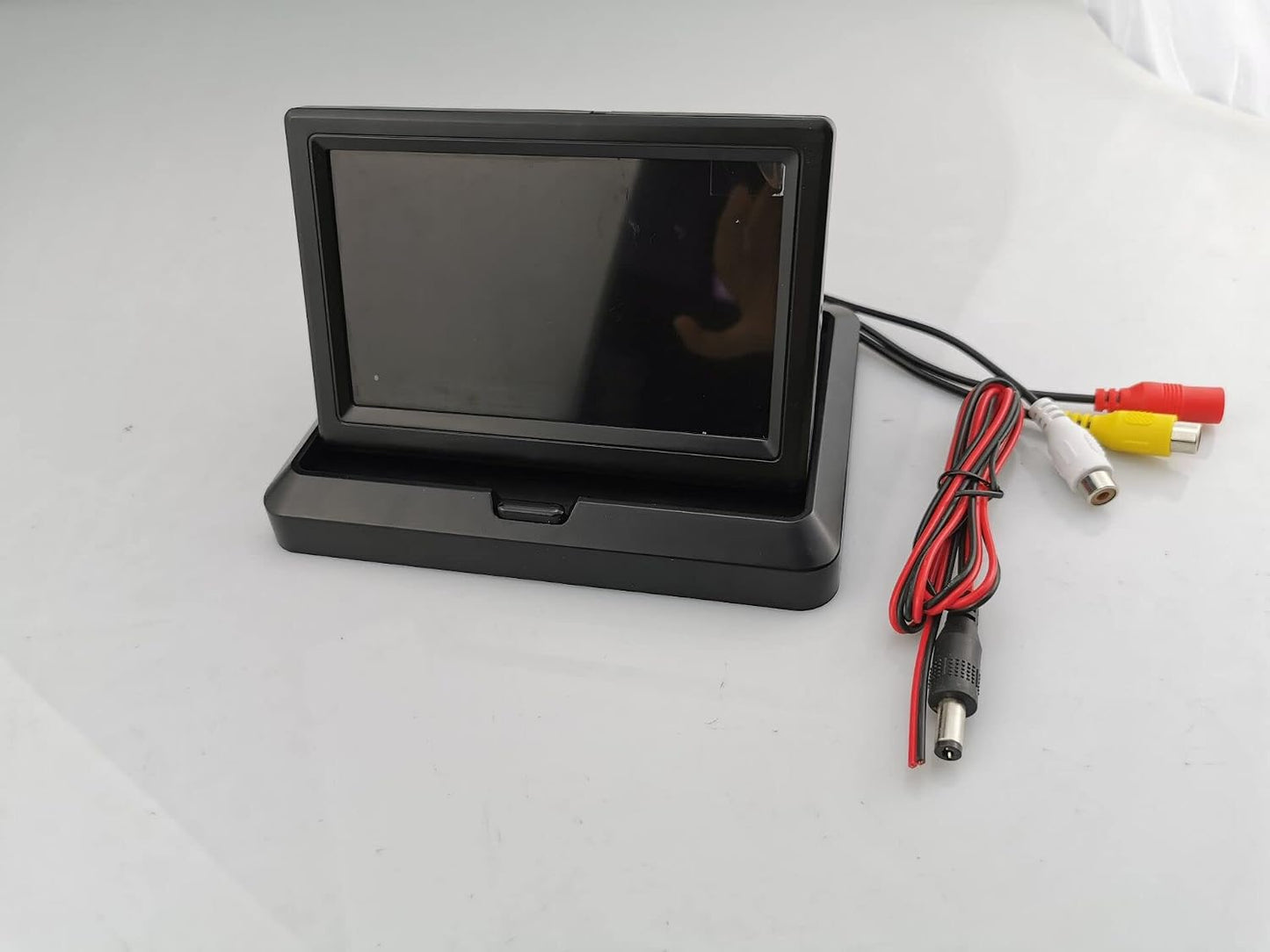 B-Qtech 5 inch V1/V2 12V/24V Foldable TFT LCD Backup Camera Monitor only Rear View Reverse Display Screen, Two Video