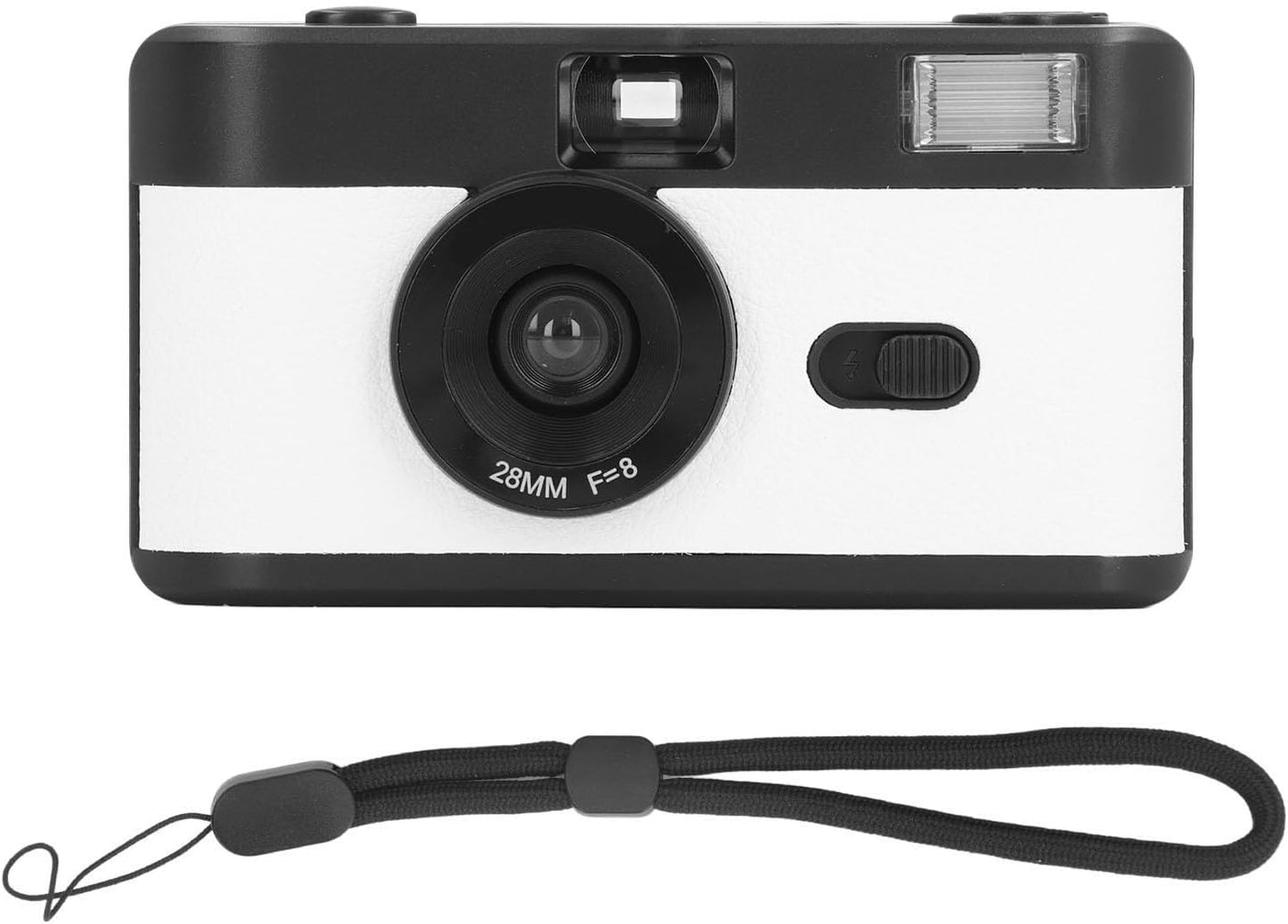 XUMIUZIY 35MM, 135 35MM 28MM F/8 1/120s Film Camera Reusable with Flash, Supports or Black and White or Color Film