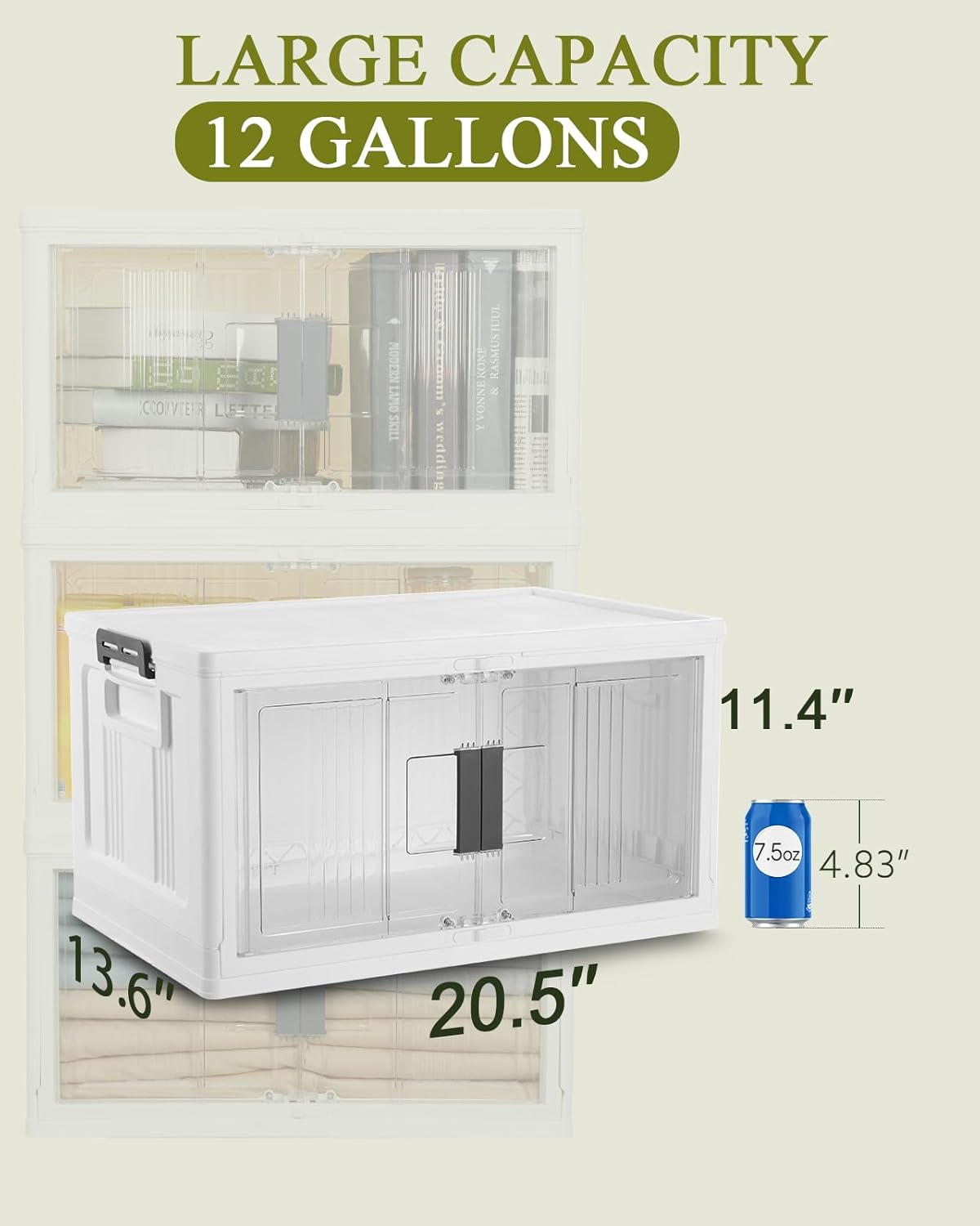 OlarHike 48QT Lockable Storage Bins - Durable Lids, 9 Pack for Organized Storage Solutions