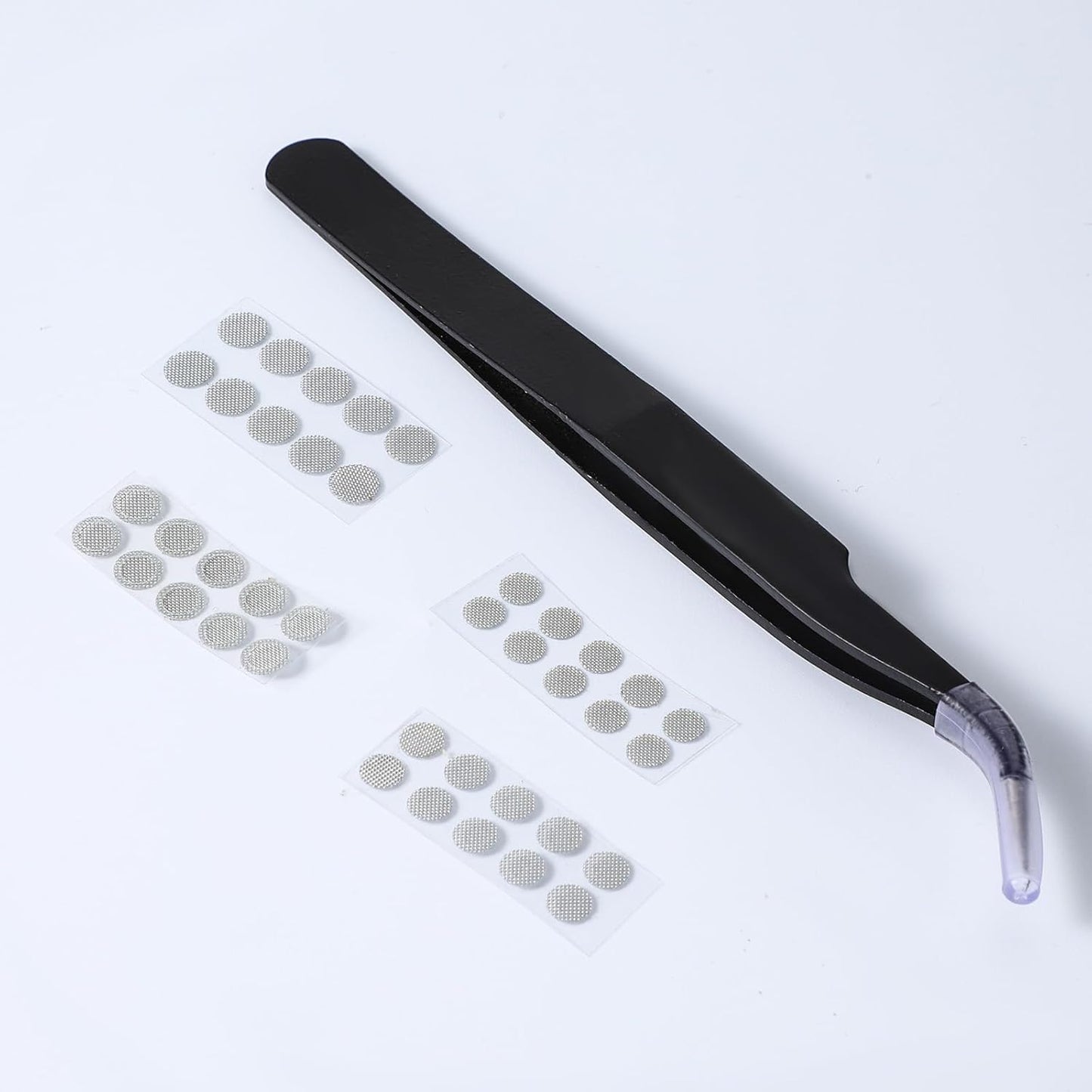Macuezu 40 Filter(4mm, 4.2mm, 4.7mm, 5mm) Pcs Earbuds Dust Filter Replacement Kit with Tweezers, Anti-Dust Mesh