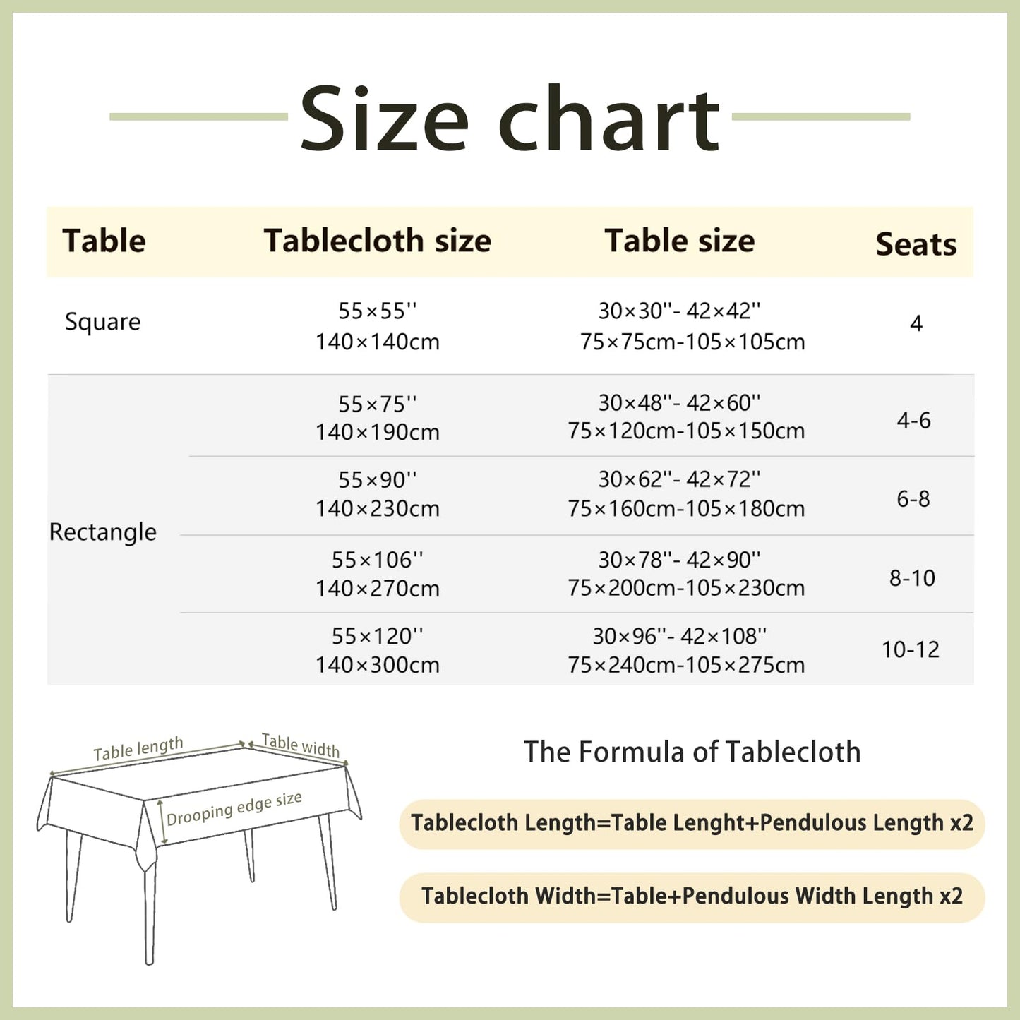 Alsoo Embroidered Tablecloth Square 55 x 55 Inch, Farmhouse Otanical Floral Table Cloth Waterproof Washable Cotton Linen Fabric for Kitchen Dining Festival