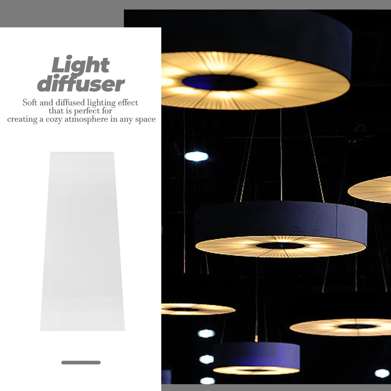Light Diffuser Acrylic Panel for Ceiling Lighting Semi-transparent Diffuser Plate for Even Led Illumination Easy