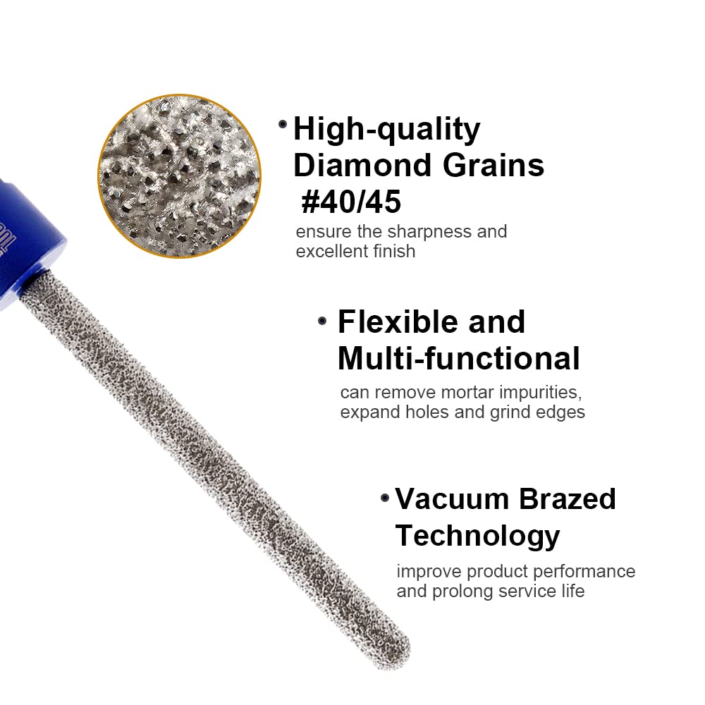 Diamond Core Drill Bits Set 12PCS - DARTOTEK Tile Hole Saw Kit (6/6/8/20/35/50/65/100/20mm/2/SDS/HEX for Porcelain, Ceramic Tile, Granite, Marble, Masonry