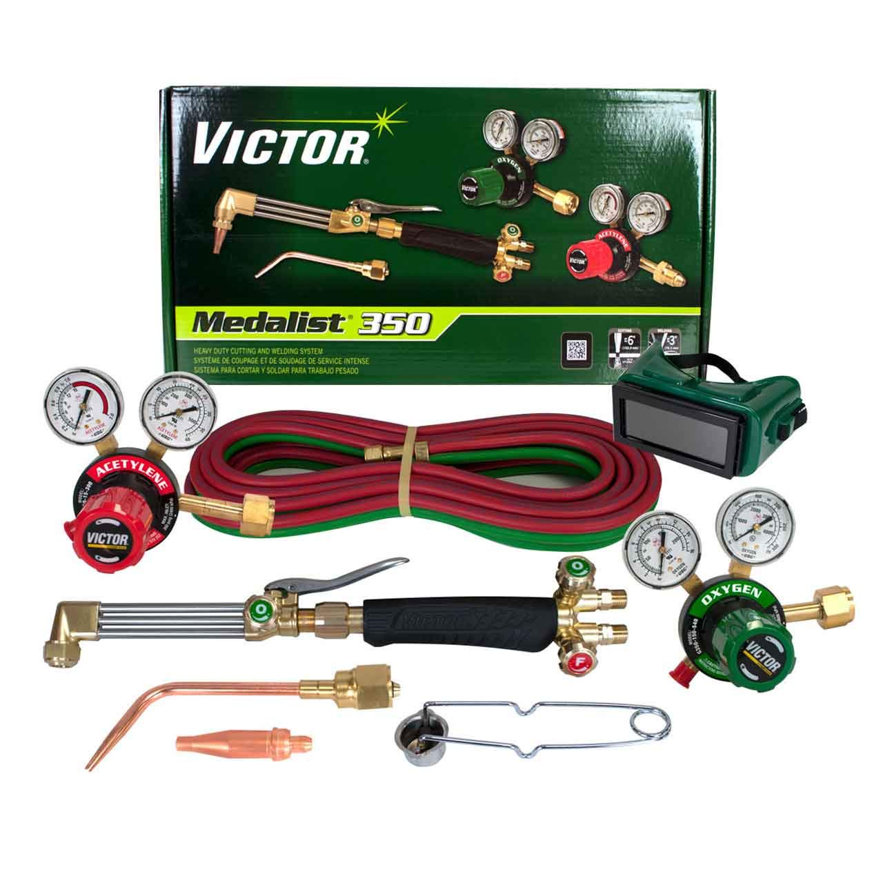 ESAB Victor Technologies 0384-2691 Medalist 350 System Heavy Duty Cutting System, Acetylene Gas Service, G350-15-300 Fuel Gas Regulator