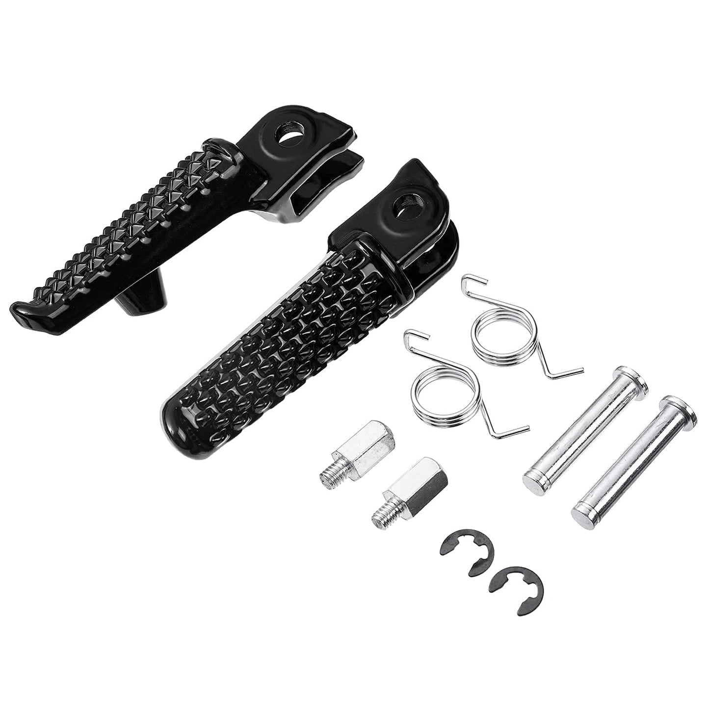 VPZMT Motorcycle Front Foot Pegs Footrests Pedal for Honda 2003-2023 CBR 600RR, 2004-2023 CBR 1000RR, 2008-2023 CB1000R Models (Front-Black)