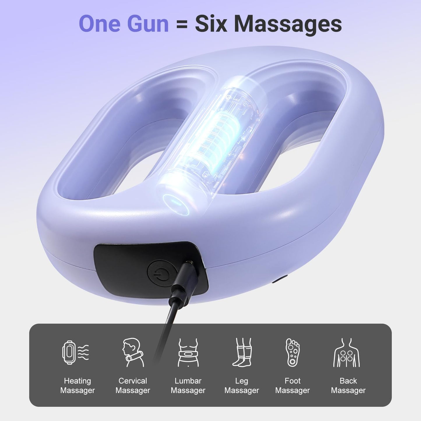 BoxactionsS Vibration Plate for Lymphatic Drainage & Weight Loss - Portable Cordless Handheld Massager with 8 Levels, Mini Full-Body Fascia Ring with Belt - Gift for Women (Purple)