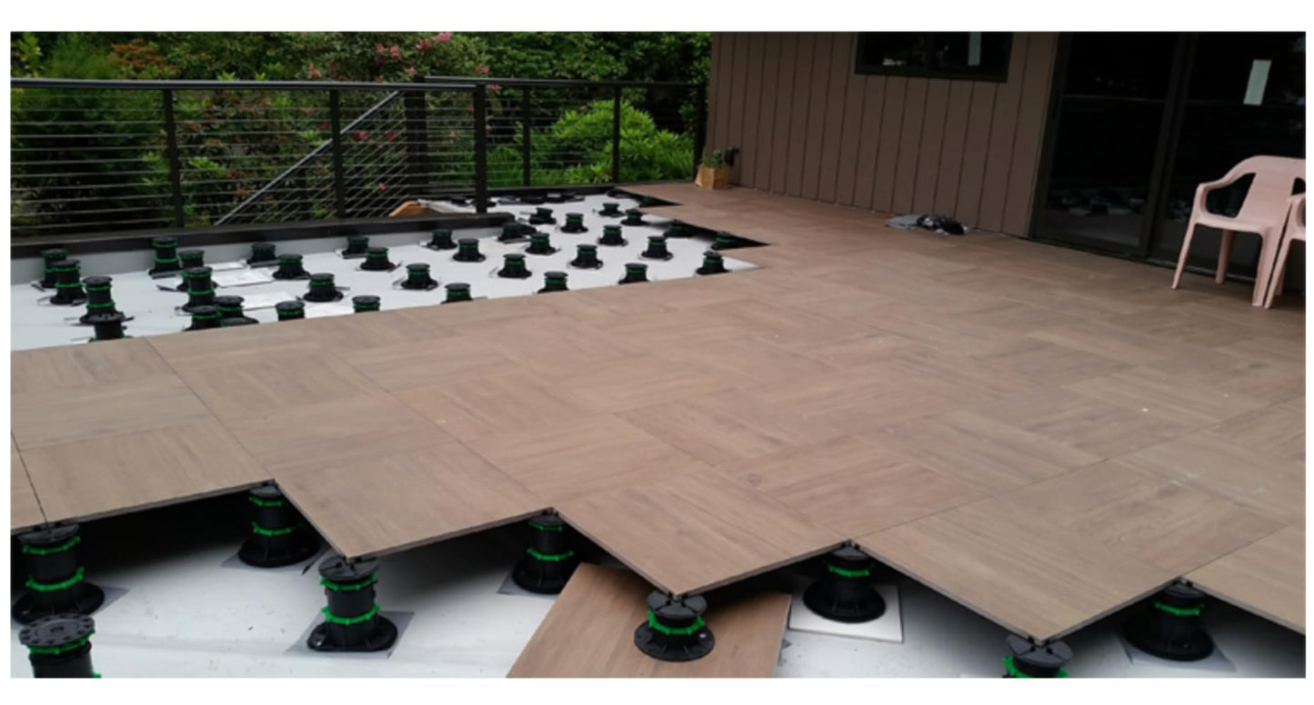 AP Adjustable Paver/Tile Pedestal .75"-7" Decking and Flooring., Black (AD2.5"-4")