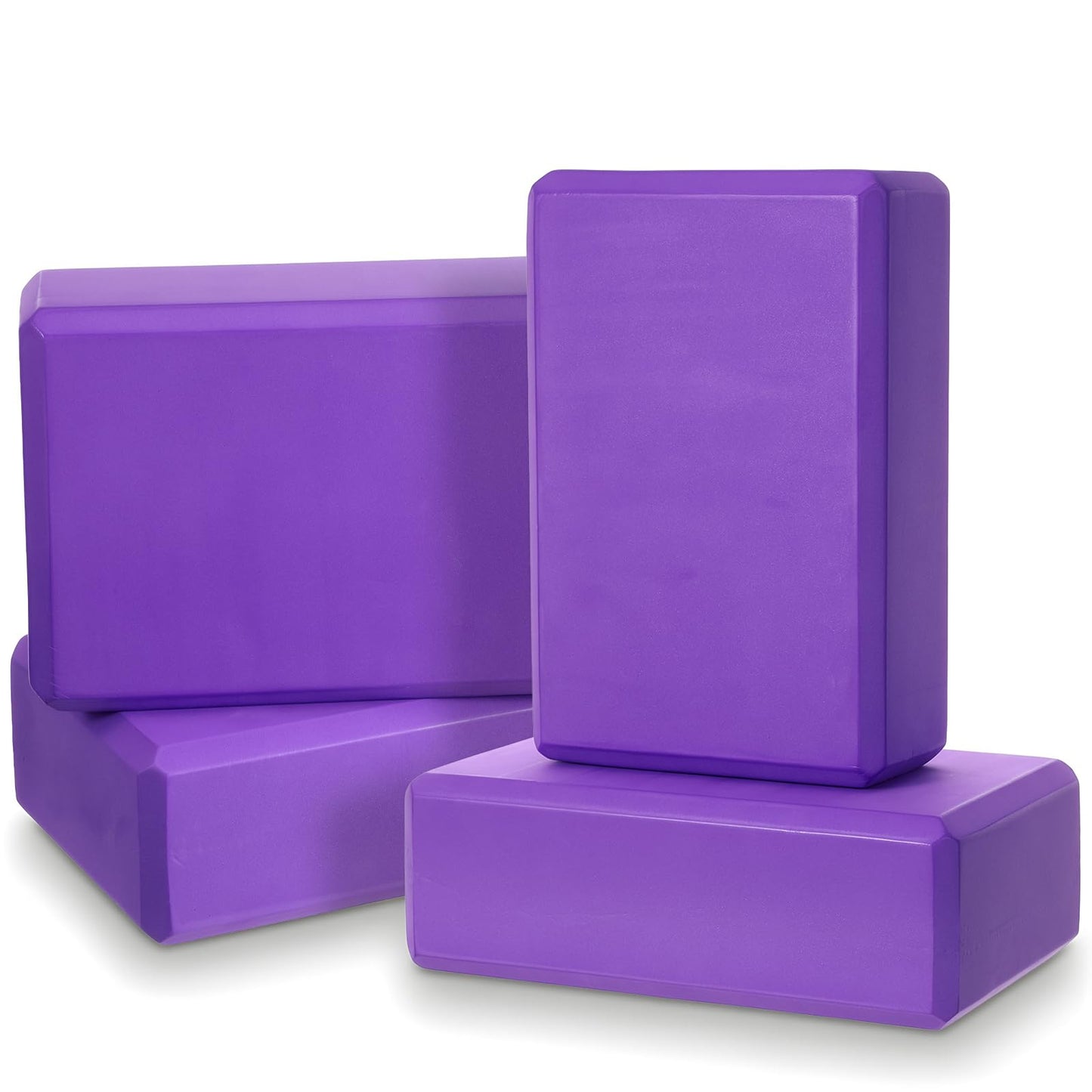 4 Pcs Yoga Blocks 9 x 6 x 3.15 Inch Eva Foam Lightweight Non Slip Yoga Props for Pilates Stretching and Meditation Exercise Blocks Lightweight Yoga Essentials
