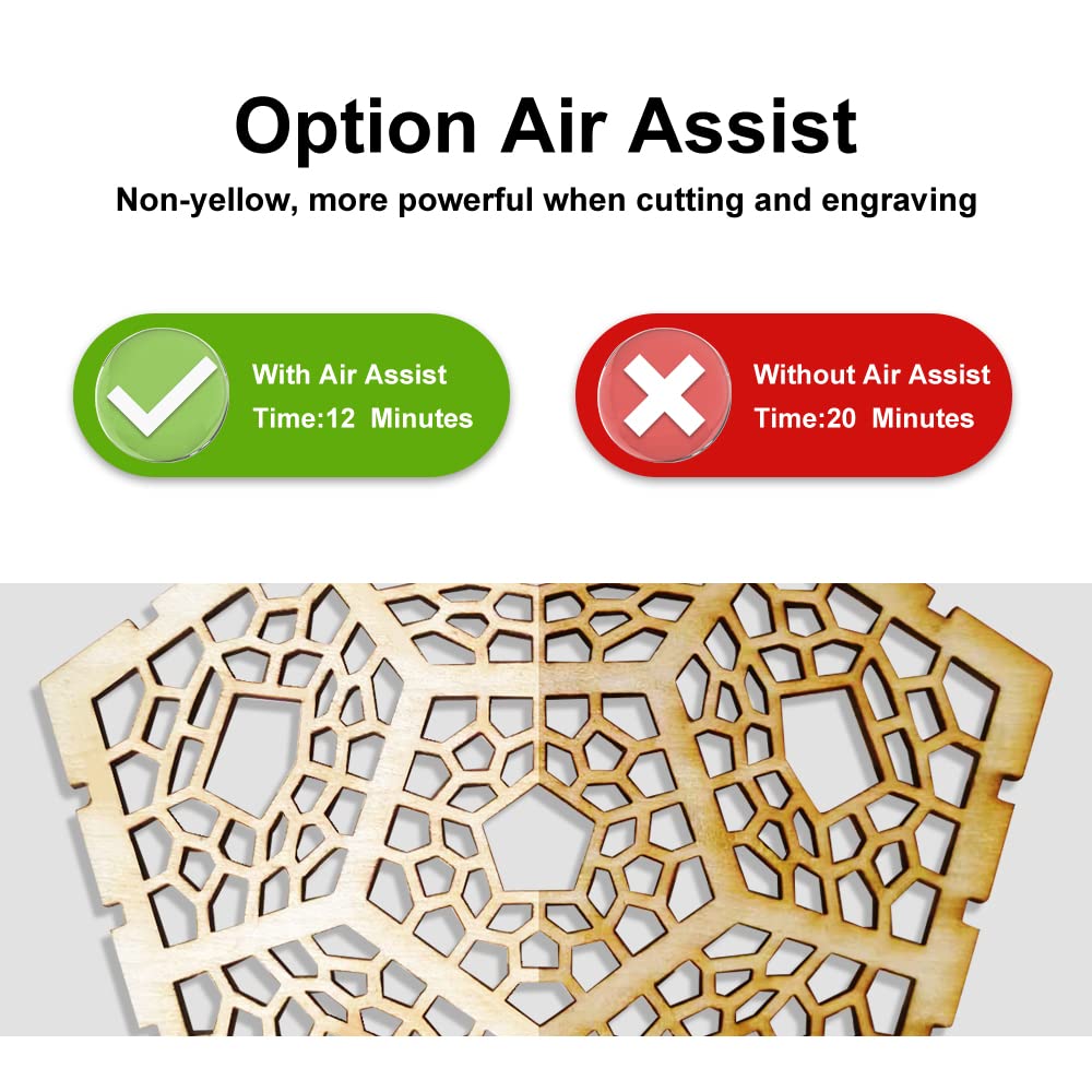 Longer RAY5 10000mW Laser Engraver & Rotary Roller & Air Assist Kit with Air Pump ,Laser Class 4