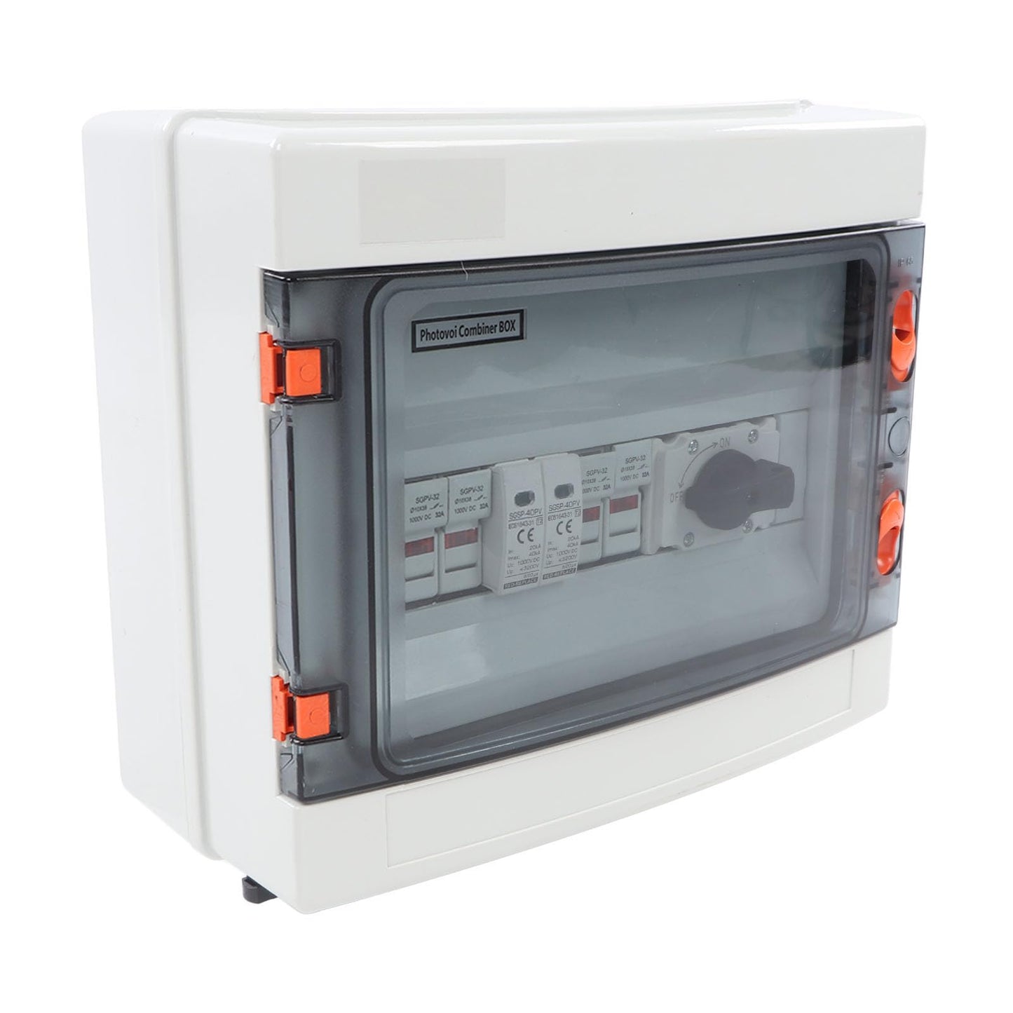 PV Solar Combiner Box, 1000V 32A, IP65, Outdoor, with Isolated Switches and Circuit Breaker, PA66 Material