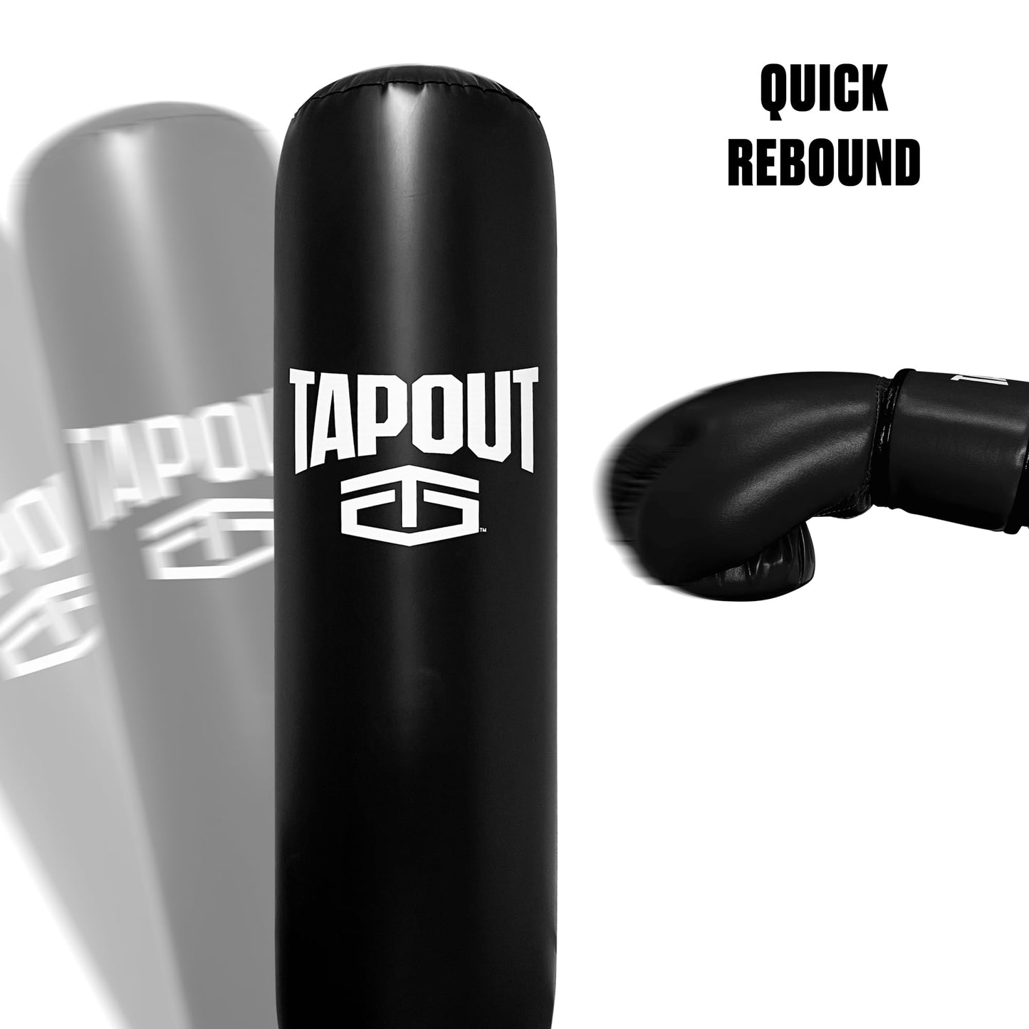 TAPOUT 63-Inch Inflatable Punching Bag, Freestanding, for Boxing, MMA, and Fitness
