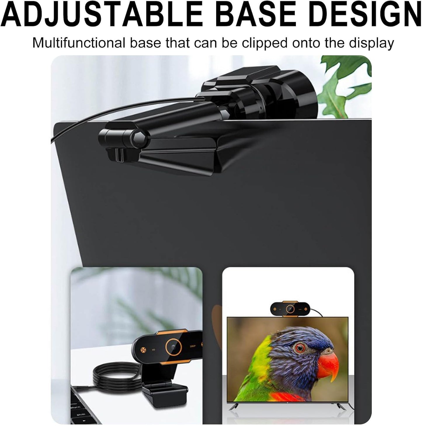 Lovskoo 1080p Focus,110 Streaming Camera HD Webcam with Microphone,Fast Auto Wide Angle, Auto Light Correction, USB Pc