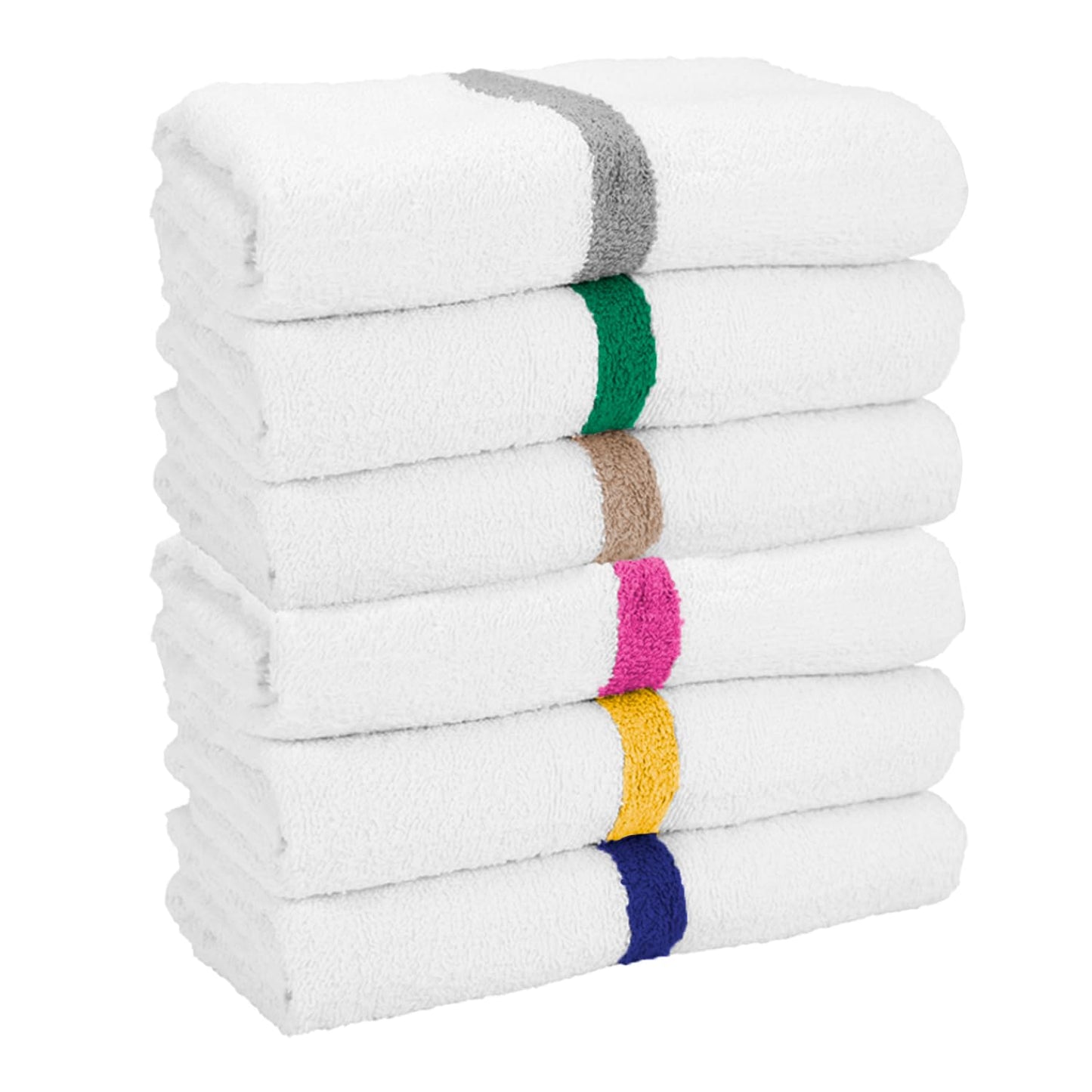 Arkwright White Hand Gym Towels - Pack of 12 - Bulk 100% Cotton Soft Quick Dry Sweat Absorbent Hotel Quality Towels for Workout, Bathroom, Spa, Pool, 16 x 27 in, Grey