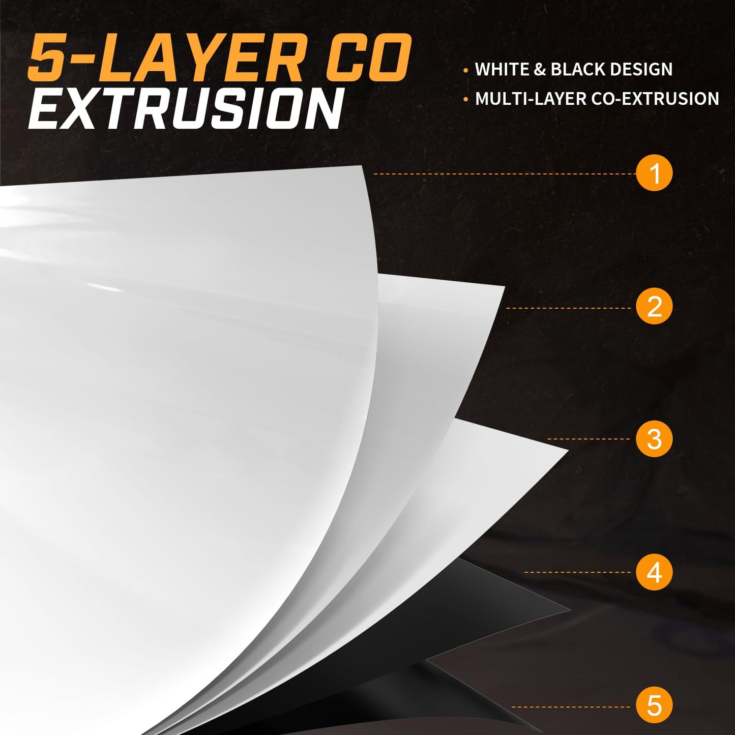 Crawl Space Vapor Barrier, 10 Mil Vapor Barriers, 10' x 100', Drop Cloth Vapor Barrier Covering for Crawl Space Encapsulation, Heavy Duty Polyethylene Plastic Sheeting, Black and White Panda Film