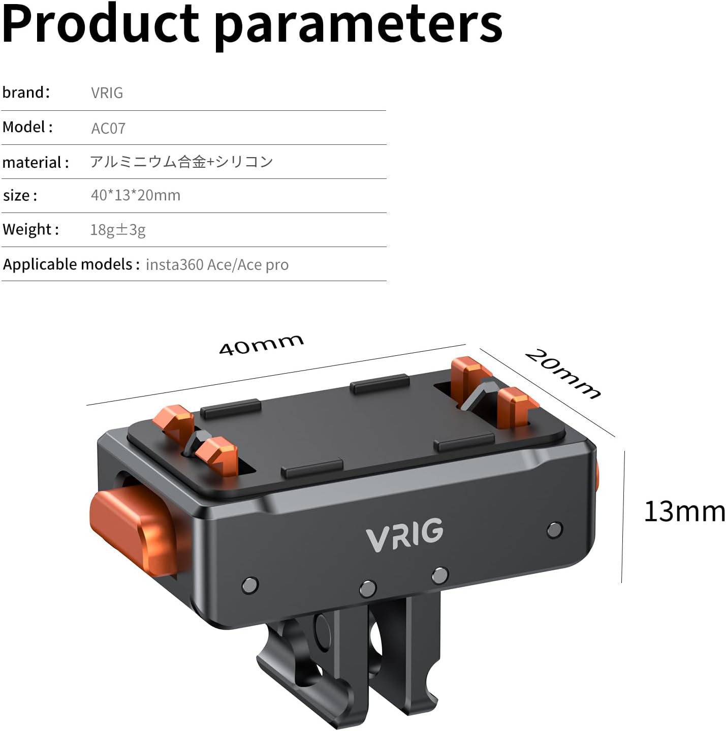 VRIG Insta360 Pro/X5, 1/4" 2-Prong Magnetic Quick Release Adapter for Ace/Ace Aluminum Alloy Magnetic Base with Screw