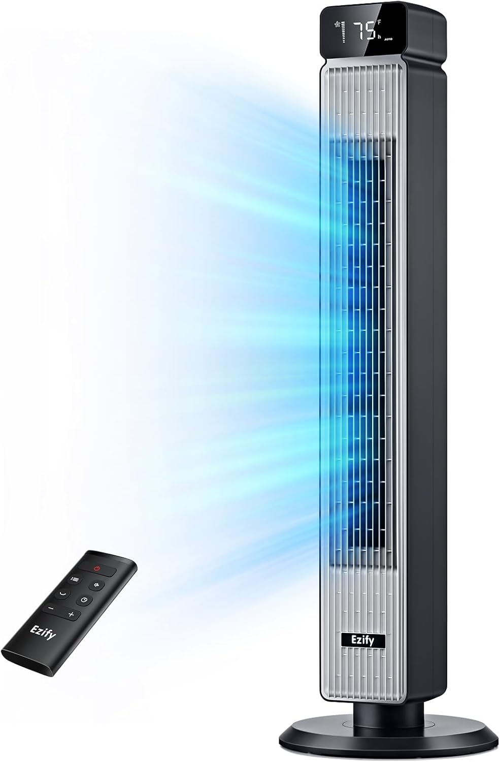 Tower 40-Inch Fan - 90° Oscillating, Remote Control, 30dB Quiet, 6 Speeds & 12H Timer | Ideal for Bedroom & Living Room