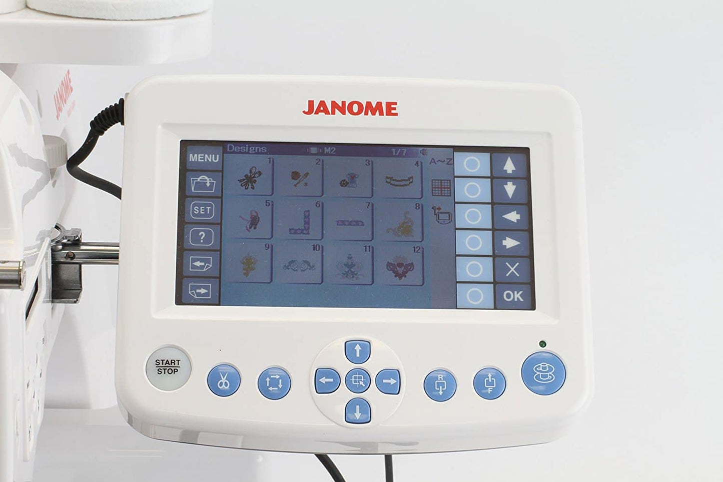 Janome Embroidery Machines - MB45 Heavy Duty Computerized Embroidering and Quilting Machine for Beginners to Experts, Multi Needle Embroidery Machine with 5.7" Remote Computer Screen for Stitching