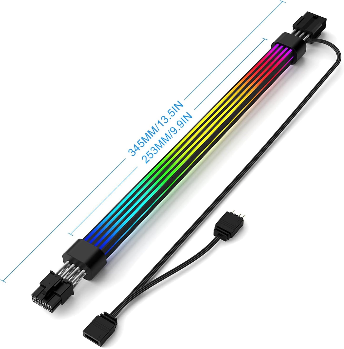 Sirlyr 8 3060 4060 4070 6600 580 5V3Pin RGB Pin PCIE Cable,Bright ARGB GPU Cables Extension for RTX Radeon RX Graphics