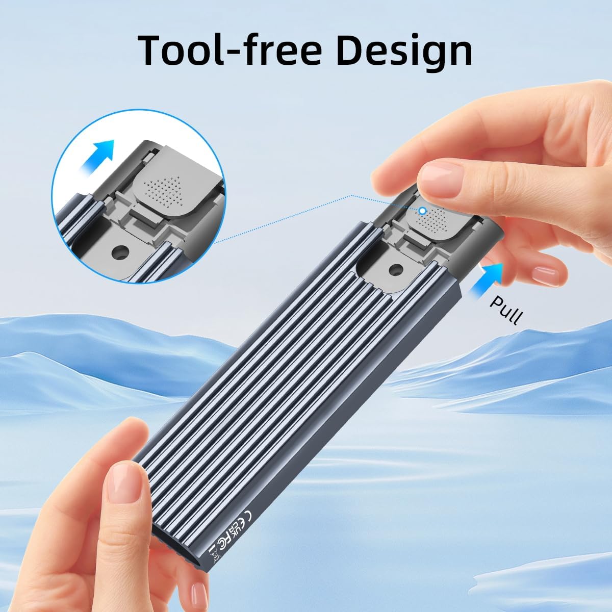 SEINIKAY M.2 3.2 2 (10 10Gbps 16TB NVME Enclosure, Tool-Free USB Gen Gbps) to NVME Adapter with Heat Sink, Speed, Plug