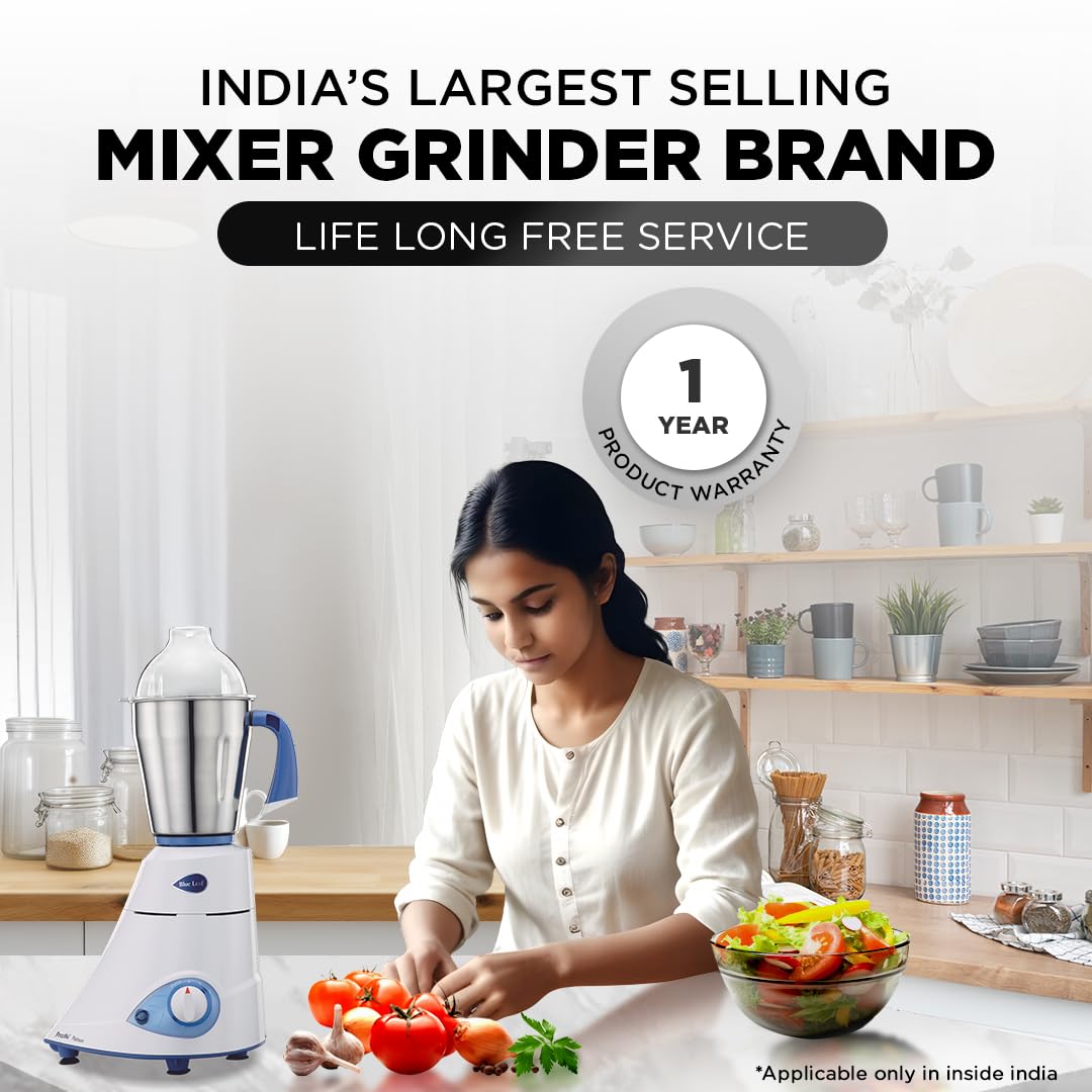 Preethi Blue Leaf Platinum 550 Watts 3 Jar Indian Mixer Grinder 110 Volts