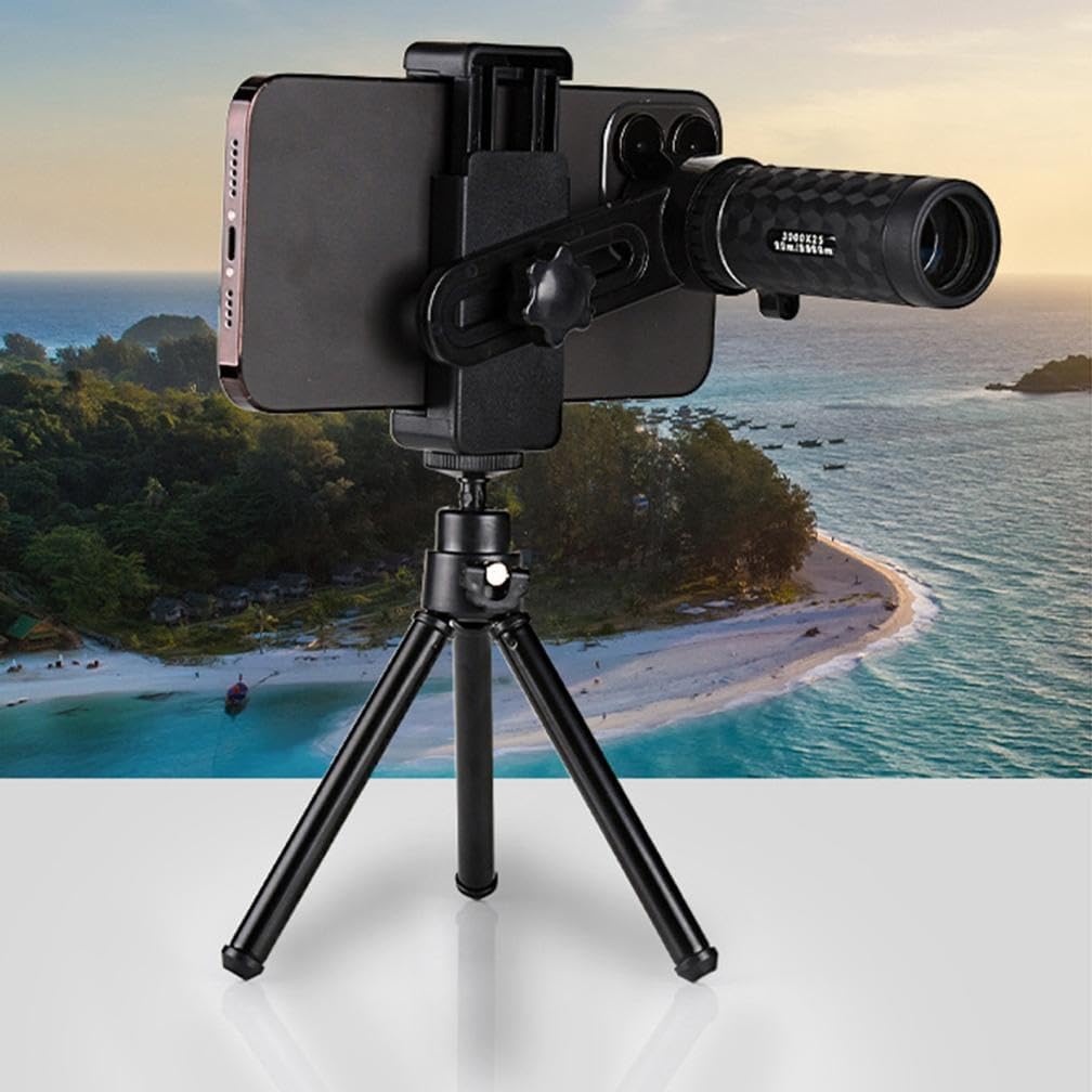 Generic 30x50 Monocular, Telescope for Adults High Powered with Smartphone Adapter Tripod, High-Definition Low Light