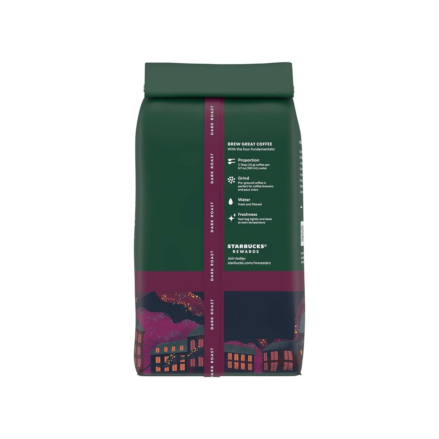 Starbucks Ground Coffee - Dark Roast for Hot or Iced Beverages | French Roast, Six 12 oz Bags