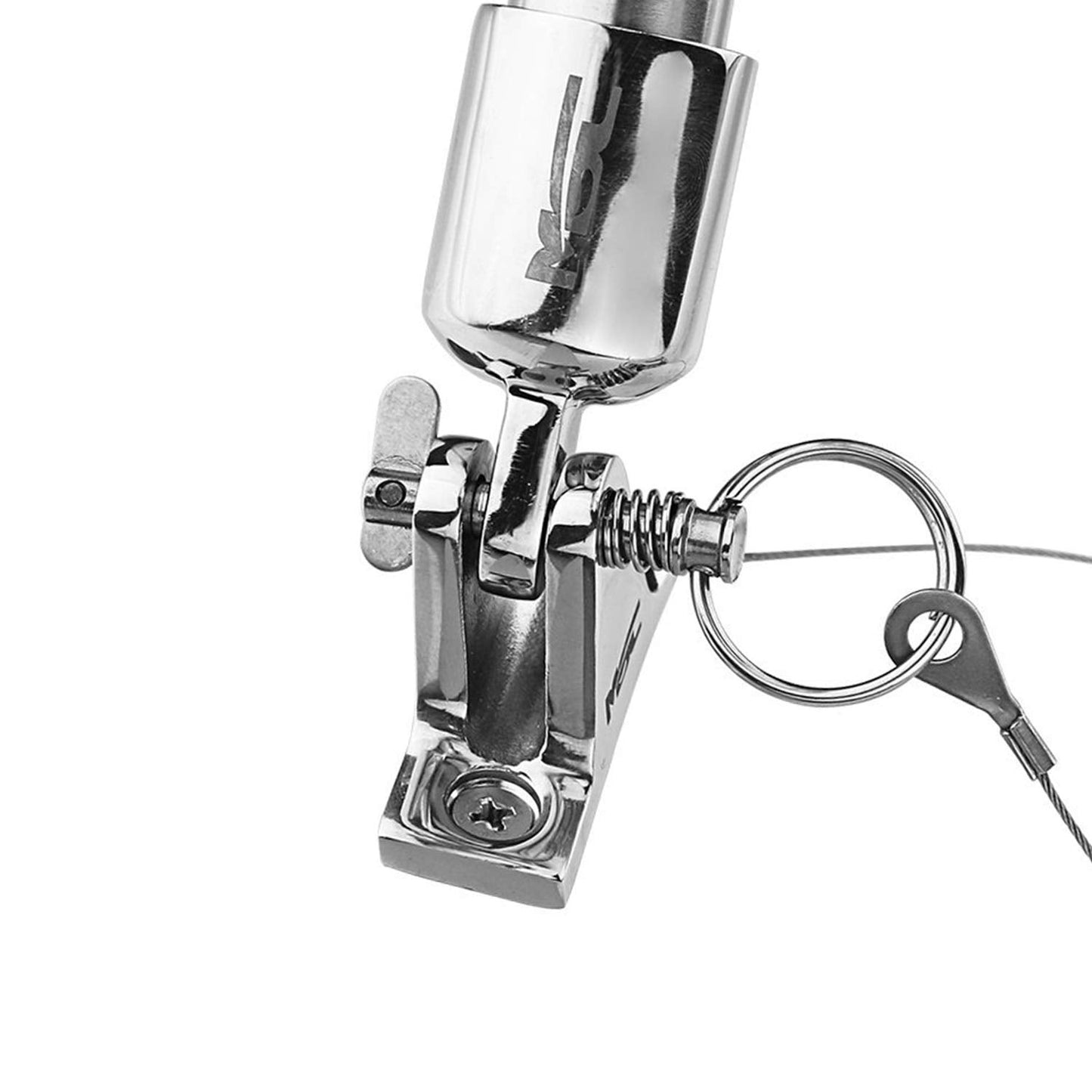 4 PCS Full 316 Stainless Steel Marine Hardware Quick Release Pin 1/4" Diameter w/Drop Cam & Spring - Lanyard Prevents Loss Bimini Top Pin with Free Fasterners