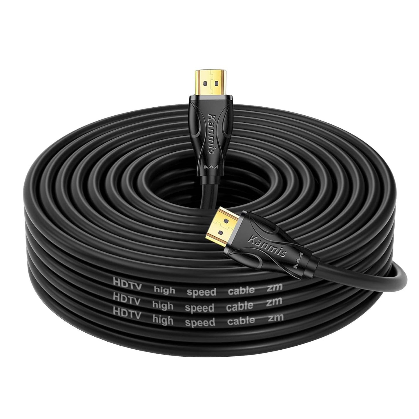 kanmis 4K 25ft, 2.0 &4K@60Hz 2K 1080P, PS3 PS4 HDMI Cable High Speed Hdmi Cables Ultra High Speed Gold Plated
