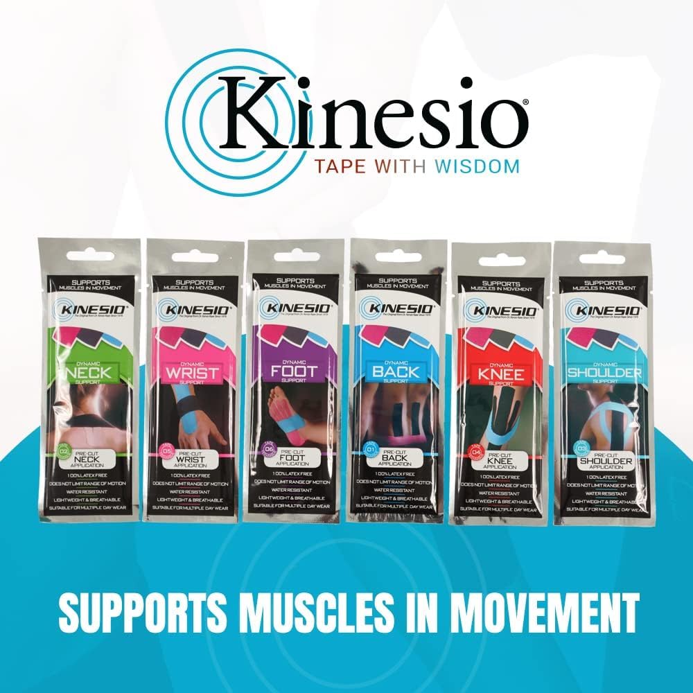 Kinesio Tape - Pre-Cut Wrist Support - Optimized Athletic Tape Strips