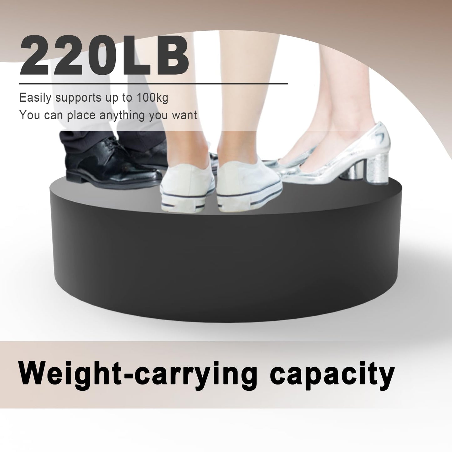 Jueraori 23.6x5.9in Round Mannequin Display Pedestal Stands, Bridal Shop Cylinder Plinth Raiser Stand, Party Event Decor Platform Base Tables For Model Comic-Con Air Conditioner Heightening