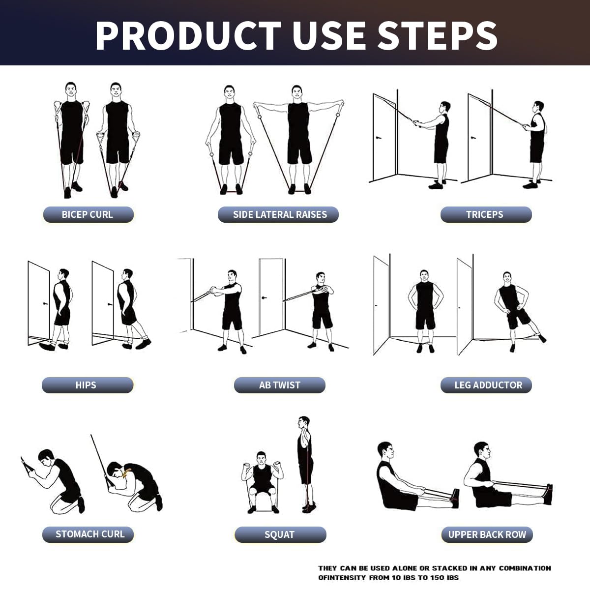 WHATAFIT Resistance Bands, Exercise Bands,Resistance Bands for Working Out, Work Out Bands with Handles for Men and Women Fitness, Strength Training Home Gym Equipment Gray 200LB
