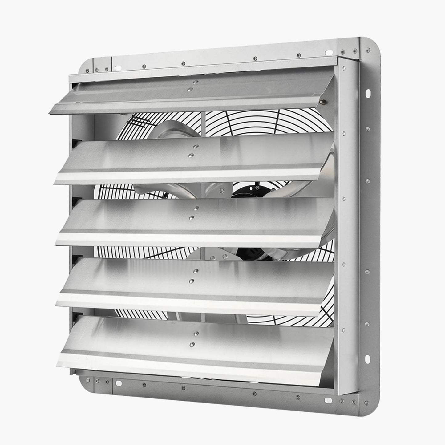 VEVOR 20'' Exhaust Fan, Wall Mounted Attic Fan with Variable Speed, 3000 CFM, Automatic Shutter, Ventilation and Cooling, Silver, Fan Only