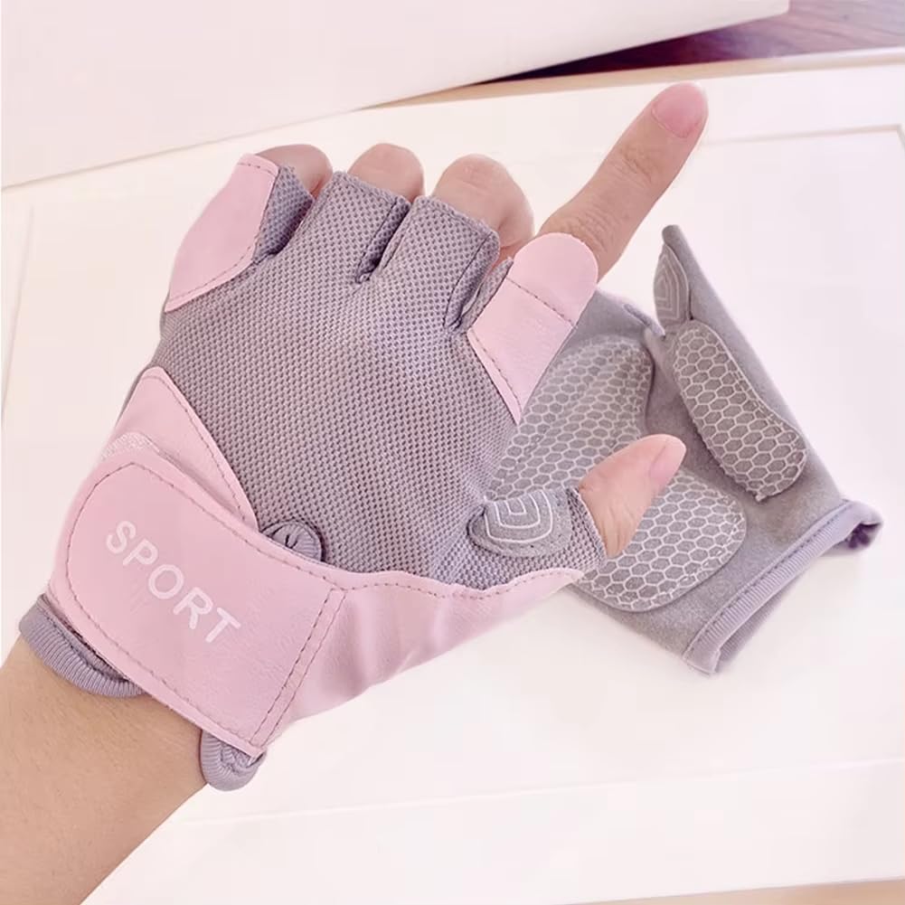 Utaly Breathable Workout Gloves Women & Men Half Finger Gym Gloves Anti-Slip Shock Absorption Lightweight Exercise Gloves for Weightlifting, Cycling, Yoga, Training & Fitness