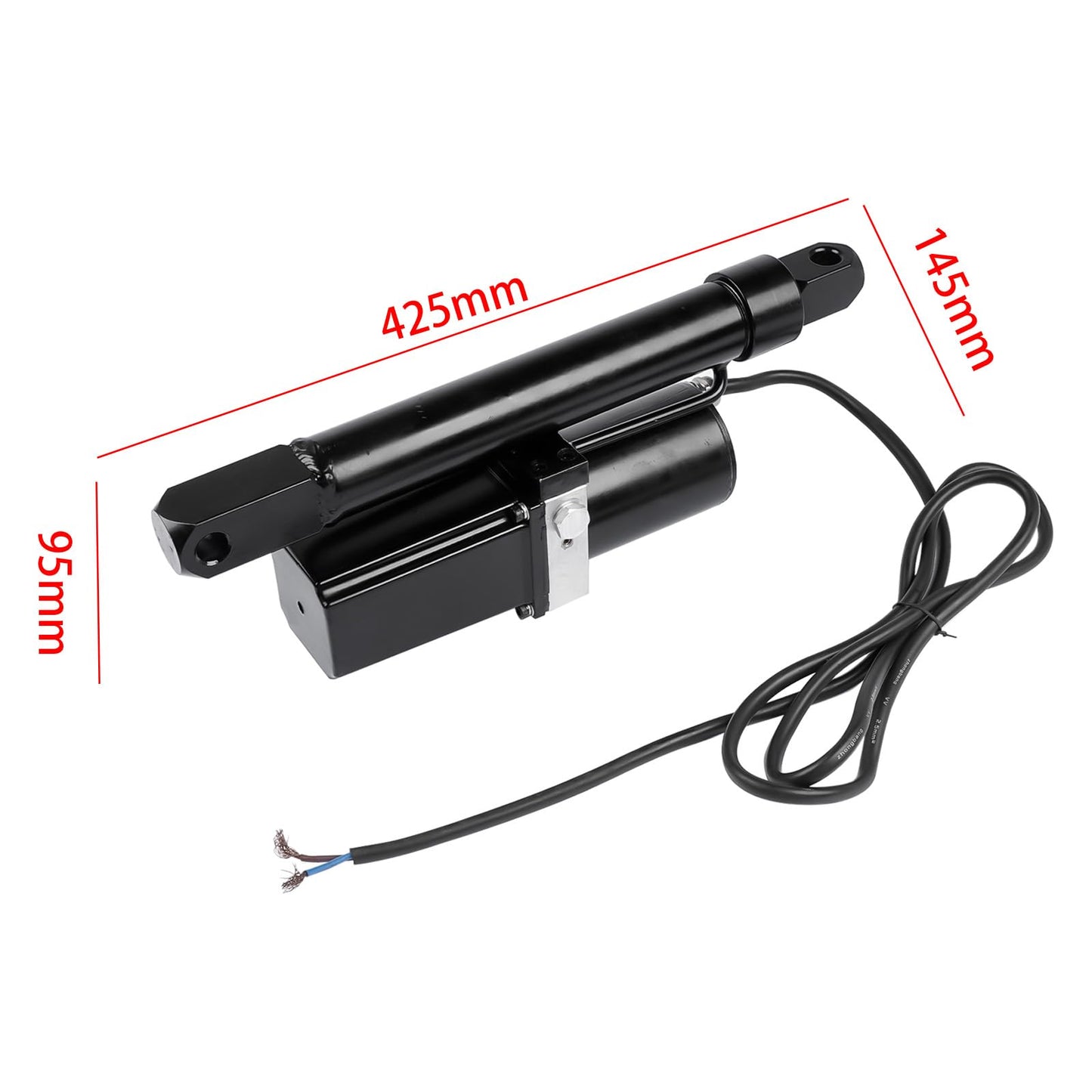 DC 12V 10'' Hydraulic Motor Heavy Duty Electric Linear Actuator 2300LBS Compatible with Dump Trailers, Lift Tables, Solar Tracking System, Wheelchair Lift 10500N/1050KG Hydraulic Power Unit Vahaha