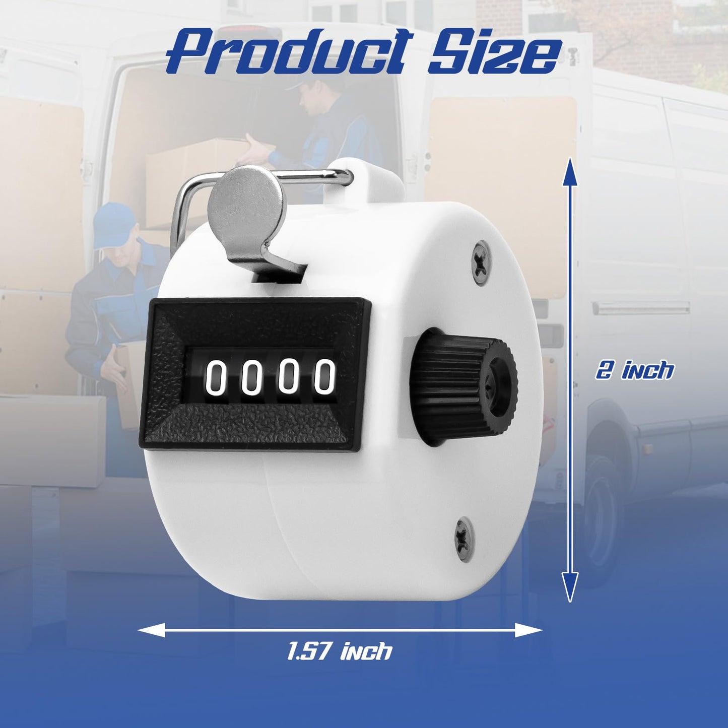 CINDALOG 4-Digit Handheld Mechanical Counter Clicker with Finger Ring, Tally Counter for Inventory Counting, Sports Scoring, Coaching, Events and Classroom Attendance