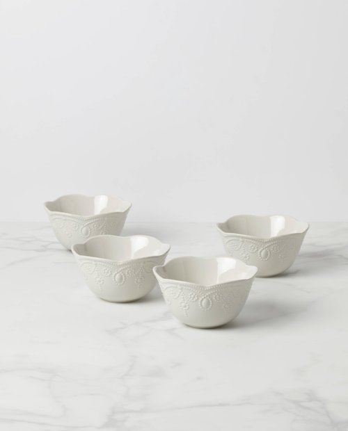 Lenox 895724 French Perle Fruit Bowls, Set Of 4, White