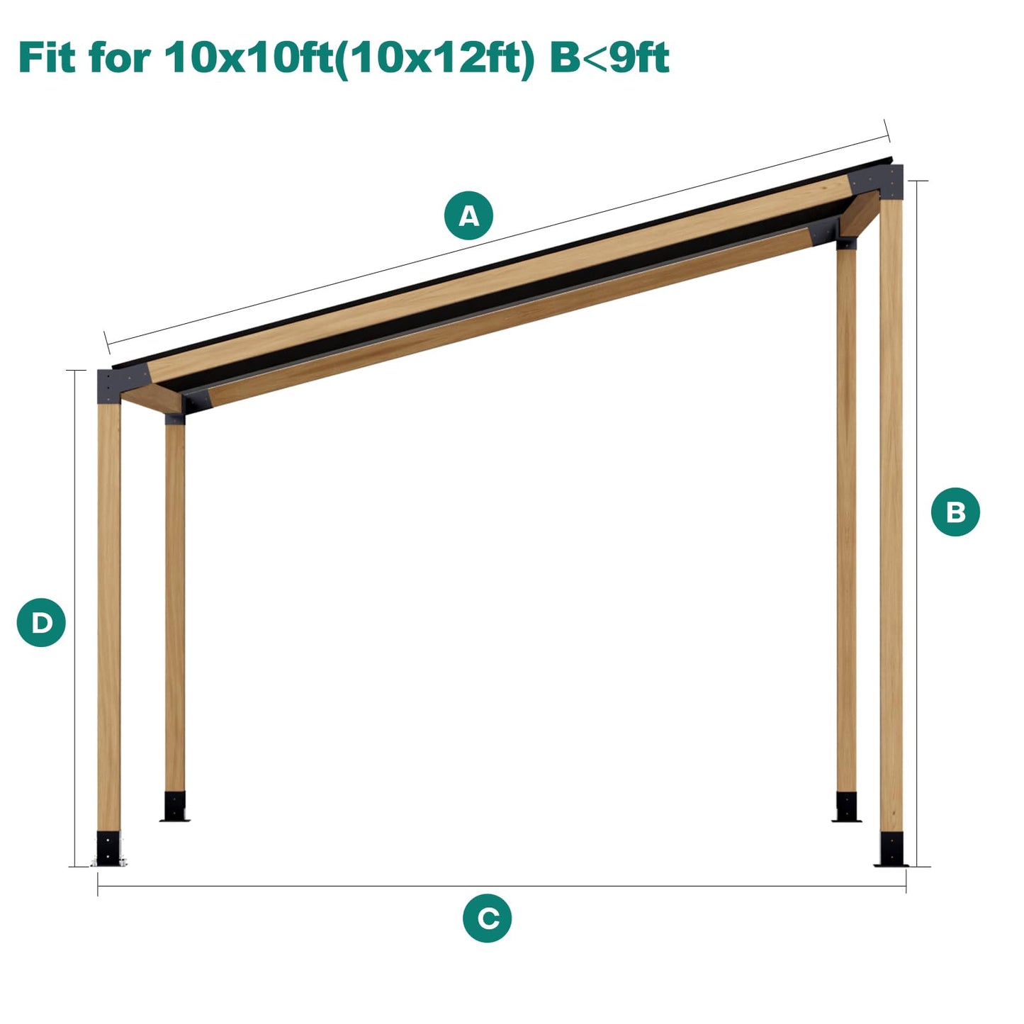 HAYOHRT 15° Pergola Brackets 75° Corner Bracket with Post Base Gazebo Kit for 4x4'' (Actual 3.5x3.5 in) Wooden Beams Lumber Gazebos Patio Pergola Sheds