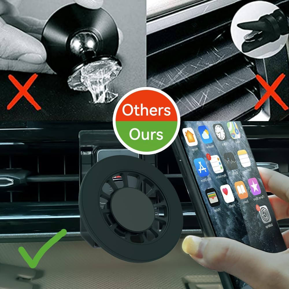 BEERTE 17 16 15 14 13 12 (2020-2026 Car Mount Fit for Toyota Highlander Hands Free Magnetic Car Phone Holder Mount