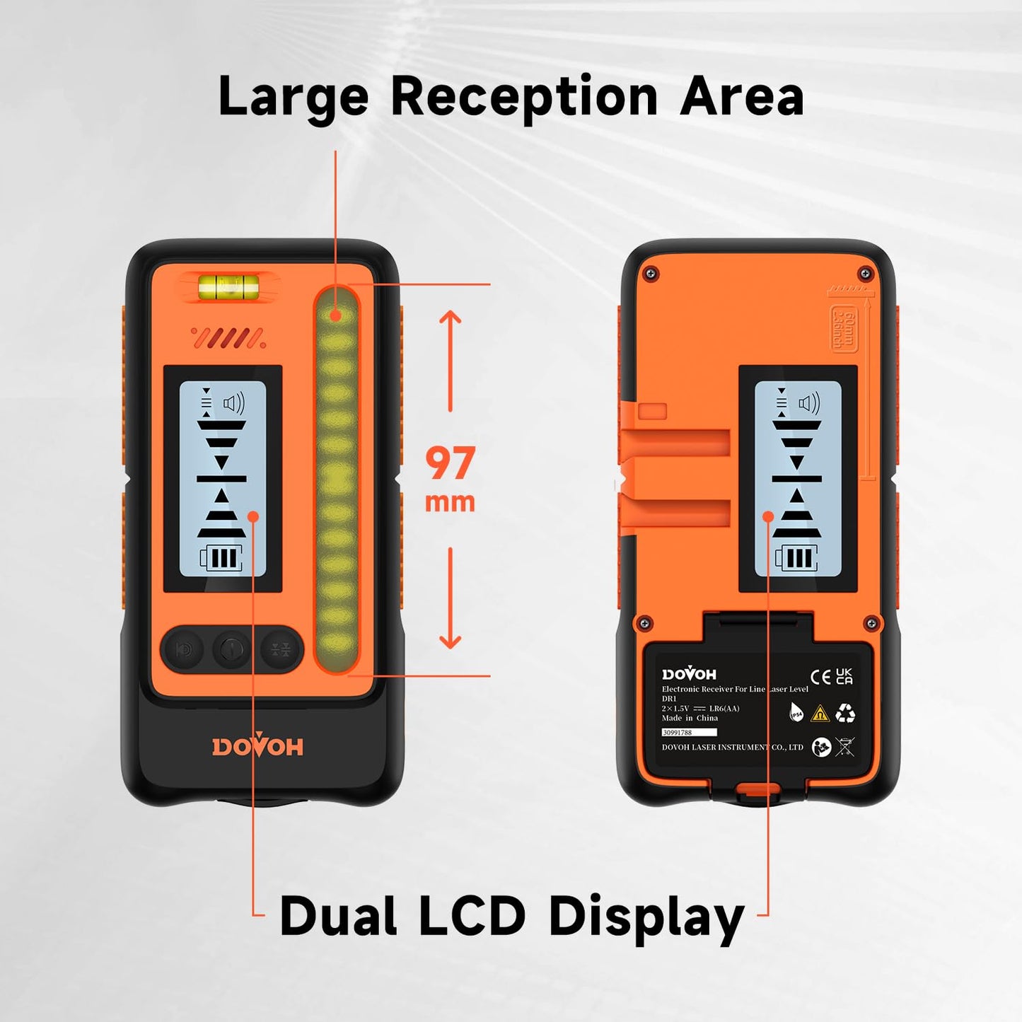 DOVOH Plumb Dot Laser Level with Tripod, Receiver, Class Ⅱ