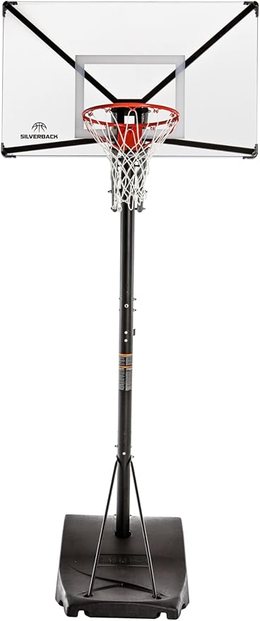 Silverback NXT Portable Adjustable 10ft Outdoor Basketball Hoop - 50" and 54" Basketball Goal Backboard Available - Assembles in 90 Minutes